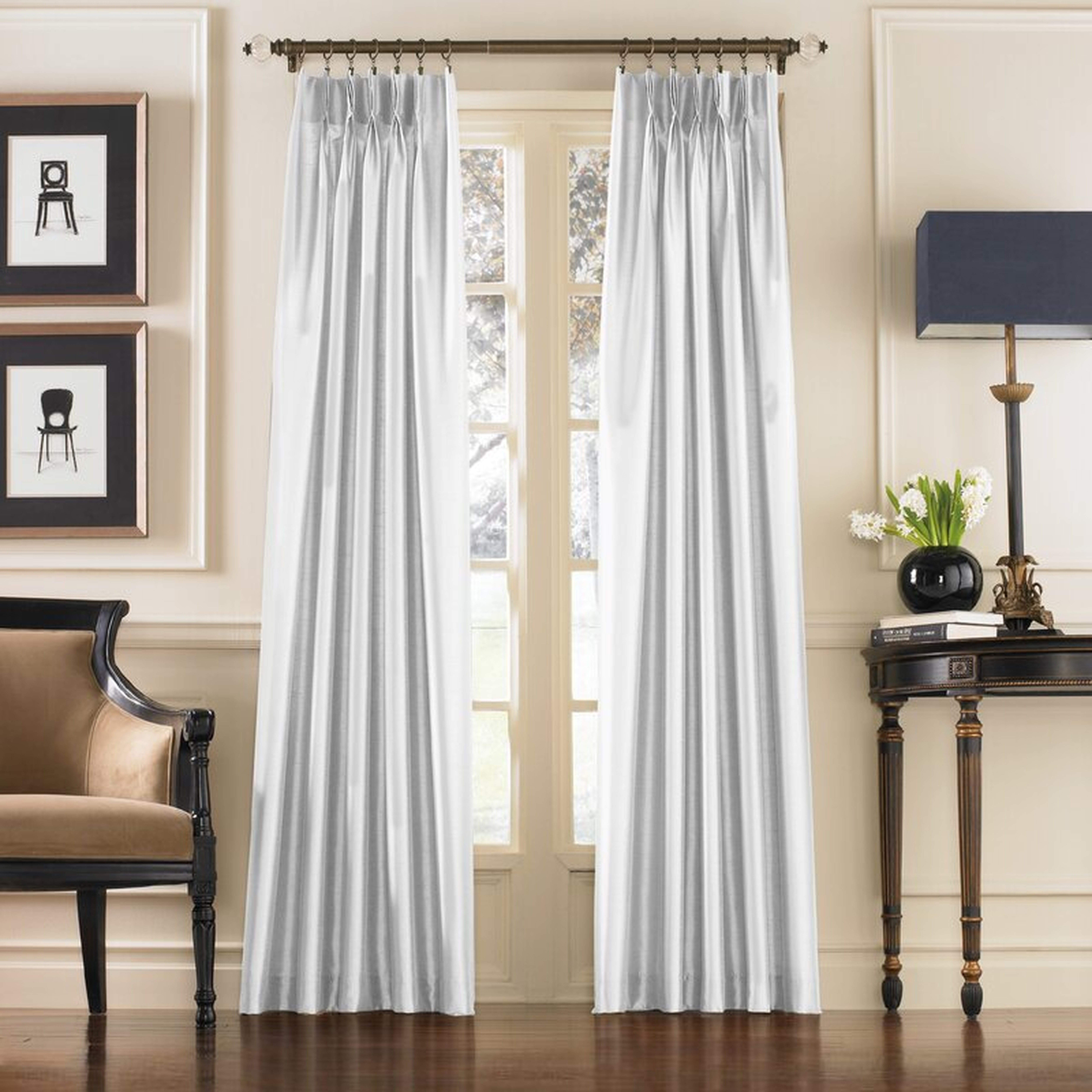 Mansour Solid Color Room Darkening Single Curtain Panel - Wayfair