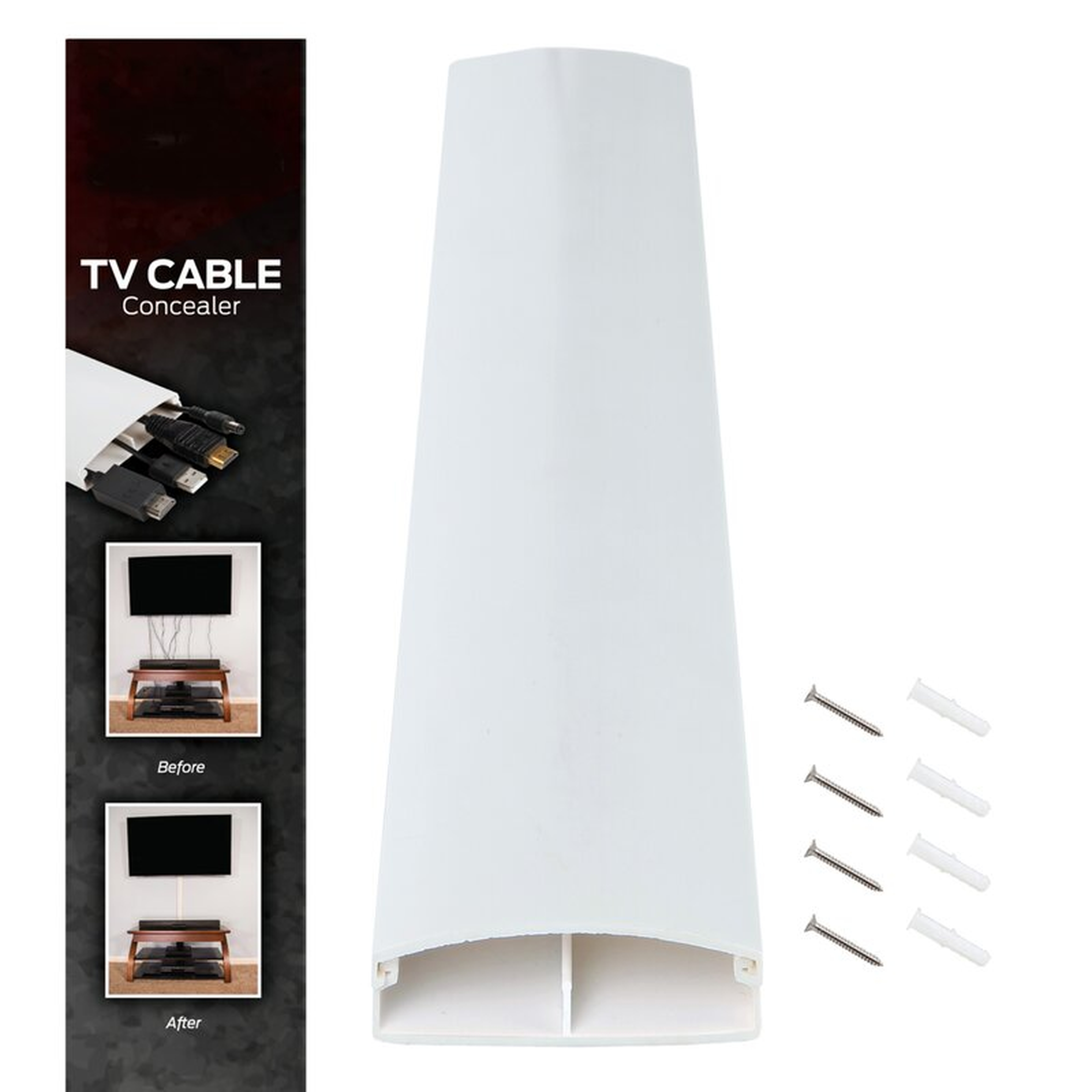 TV Cord Cover Conceals Cable - Wayfair