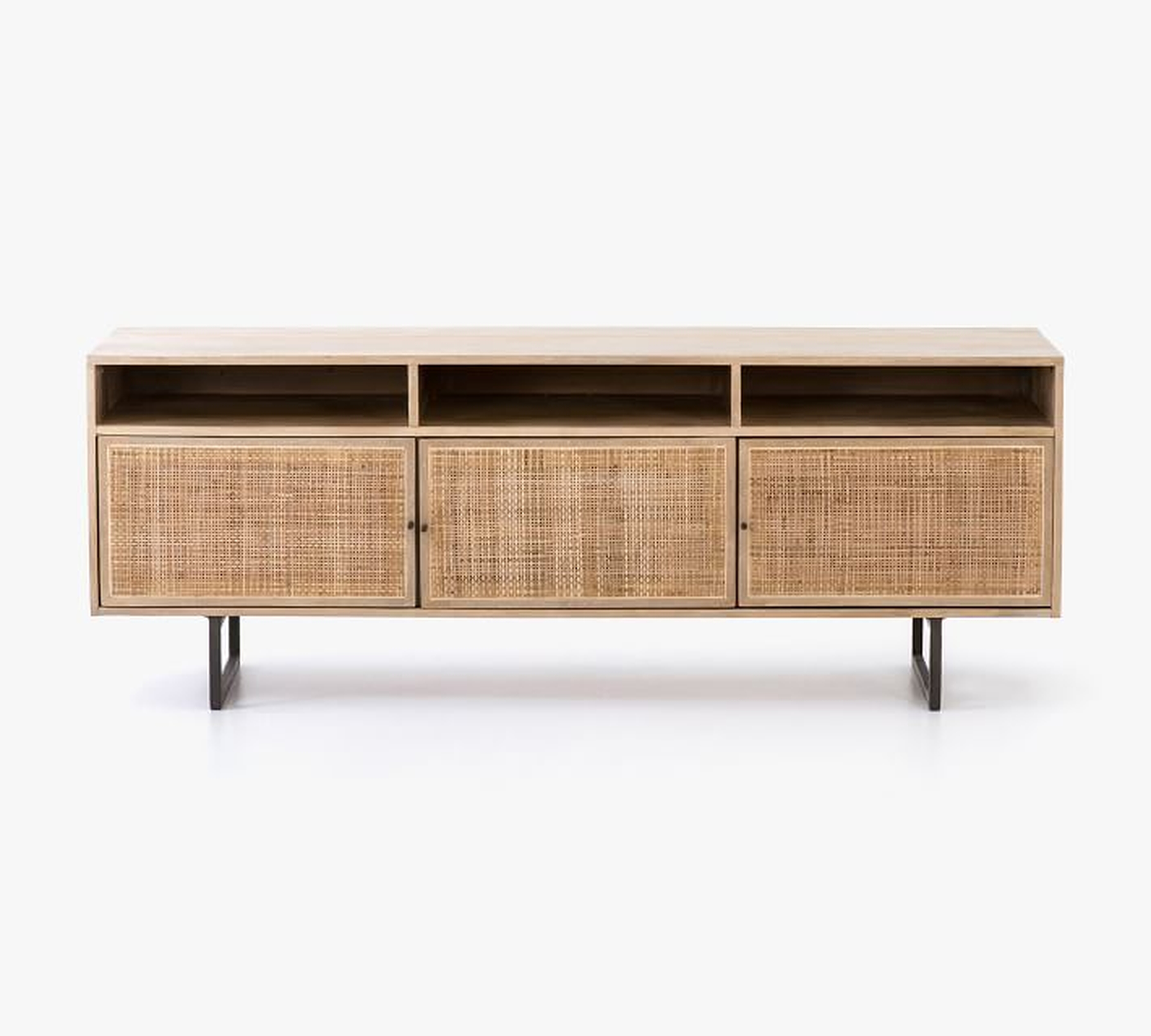 Dolores Cane Media Console, Natural - Pottery Barn