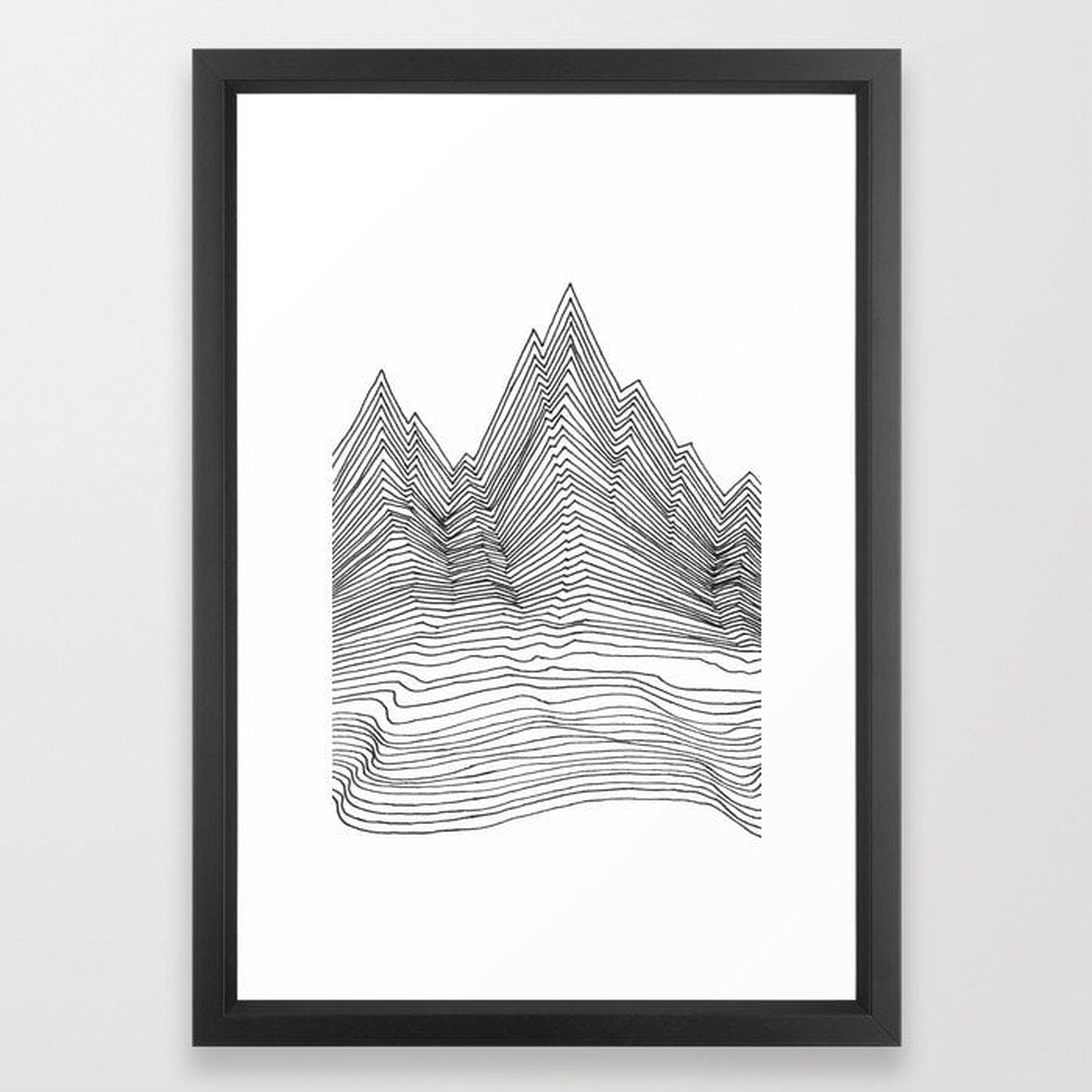 Graphic Line mountain Framed Art Print - Society6