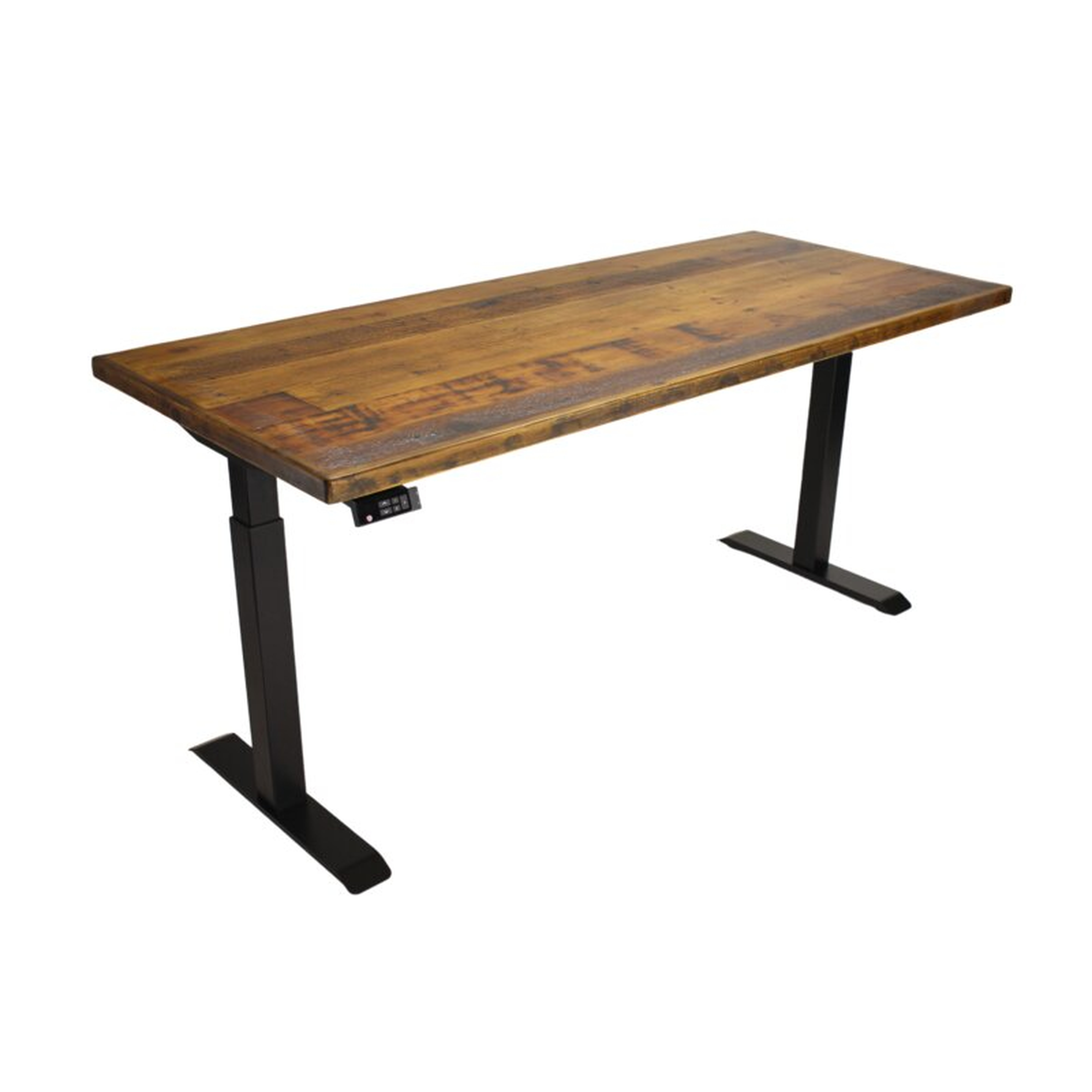 Inbox Zero Height Adjustable Work Station, 72" X 24" With Black Frame - Wayfair