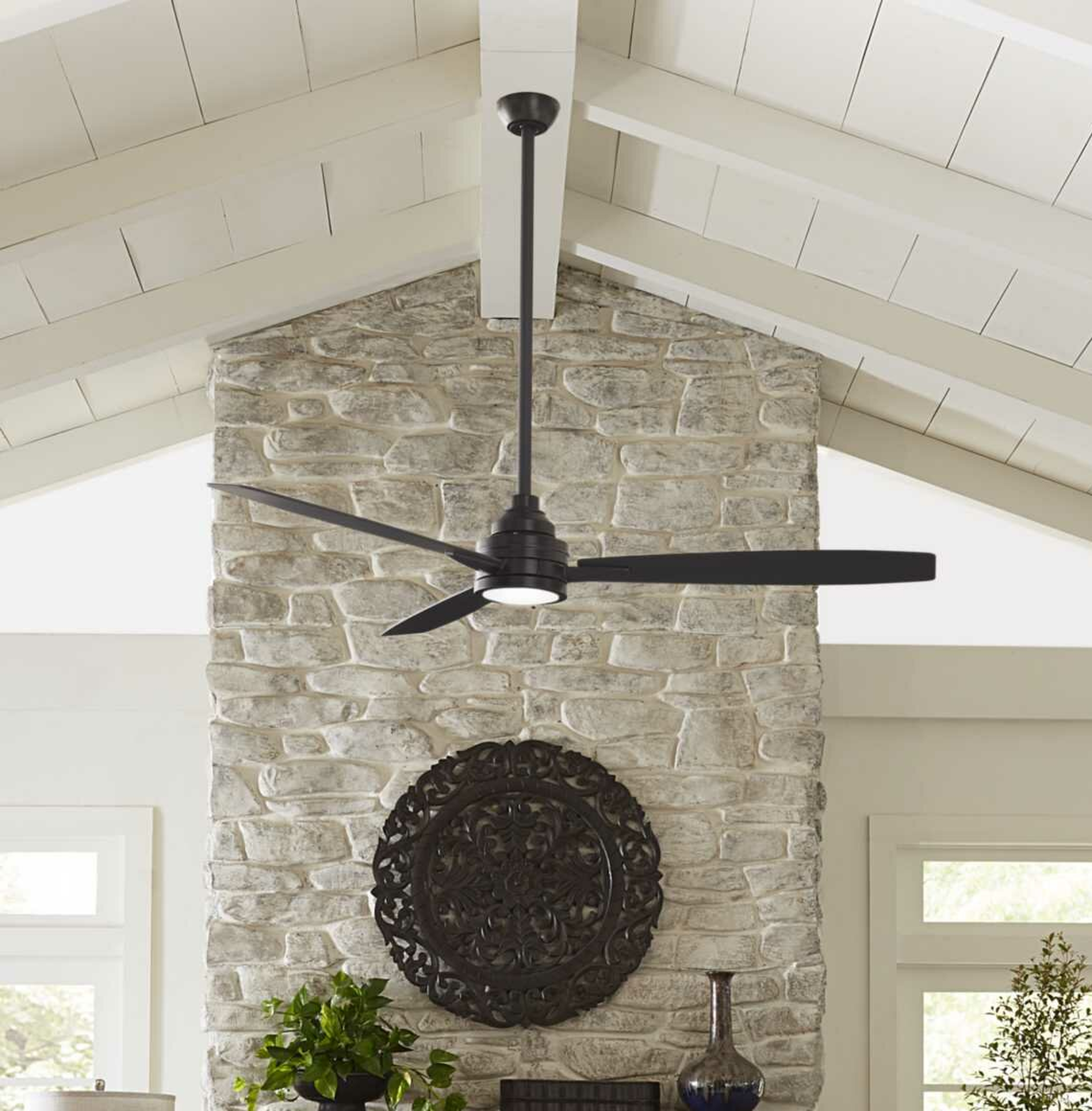 60" Brumfield 3 - Blade Standard Ceiling Fan with Remote Control and Light Kit Included - Wayfair