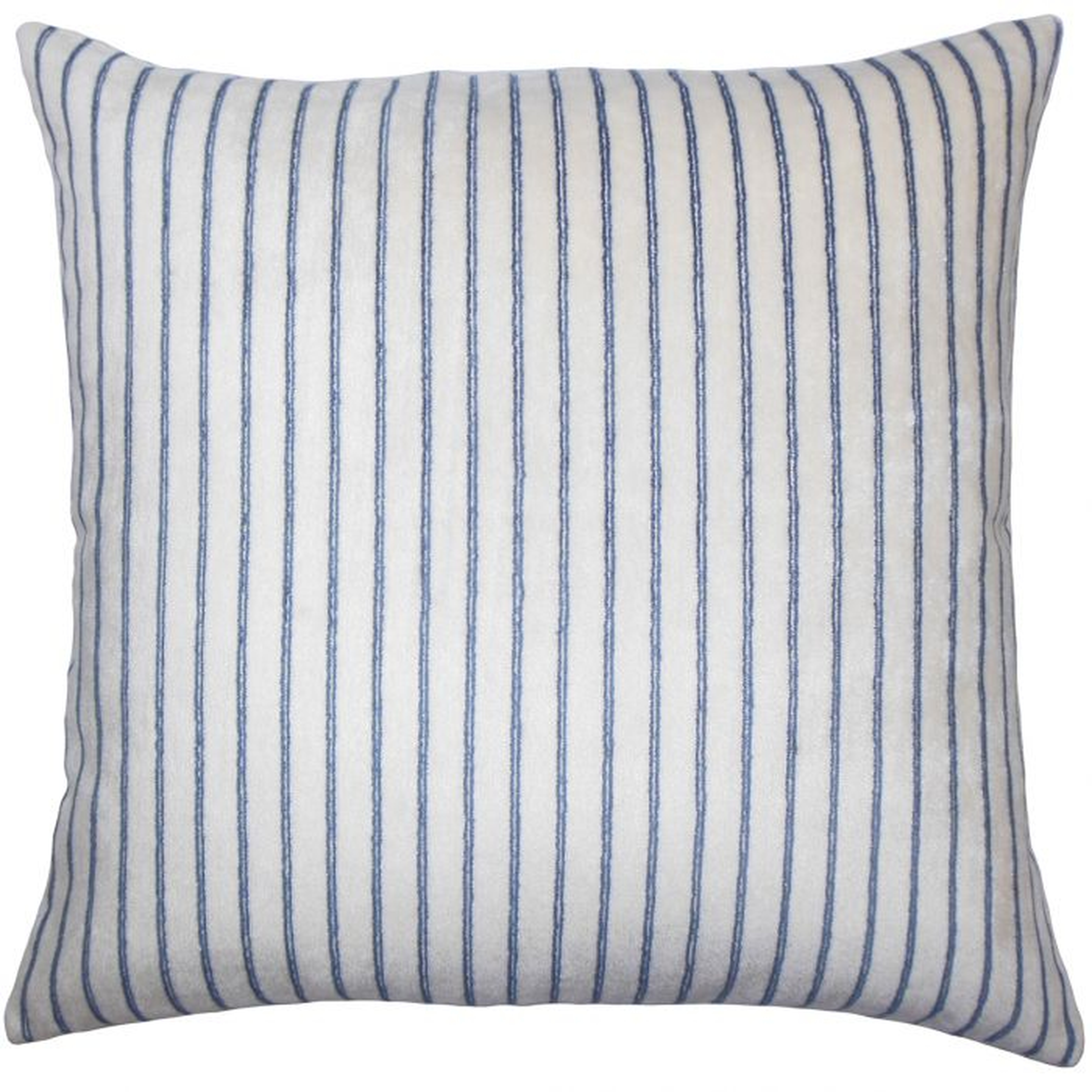 Maaike Striped Pillow Blue - poly fill - Linen & Seam