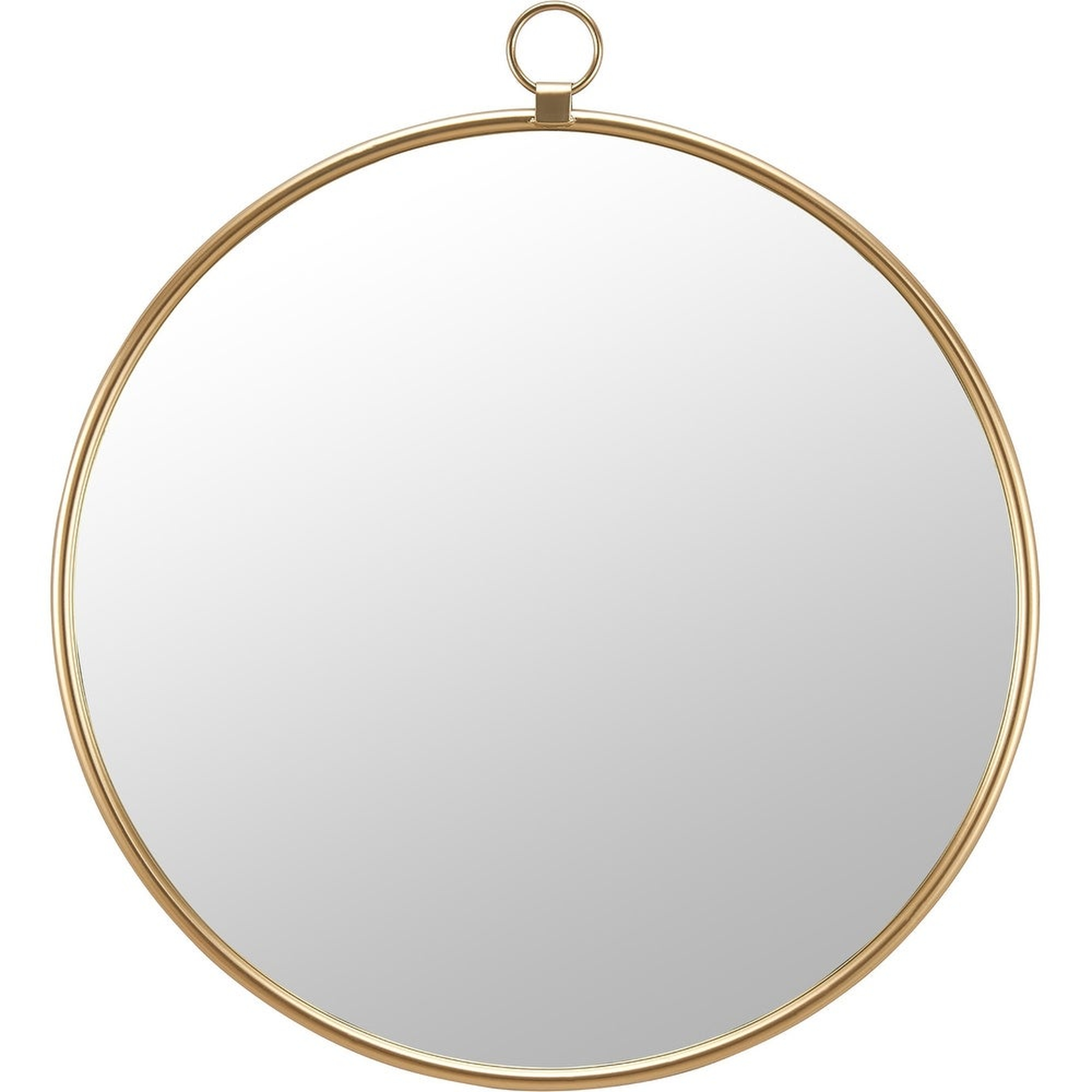 FirsTime & Co.® Marshall Gold Round Mirror, American Crafted, Gold, Mirror, 32.5 x 1 x 36 in - 32.5 x 1 x 36 in - Overstock