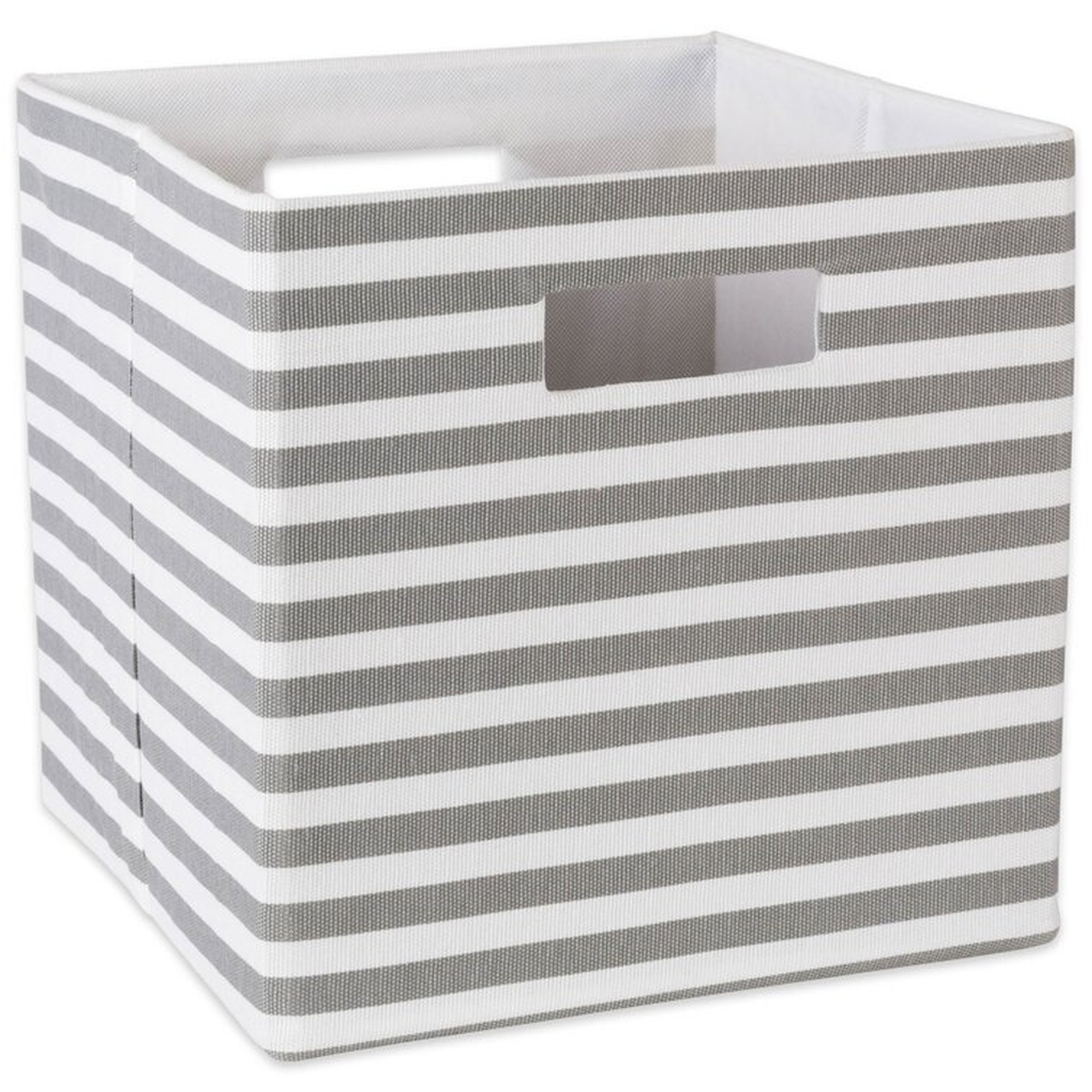 Aevin Pinstripe Fabric Cube - Wayfair