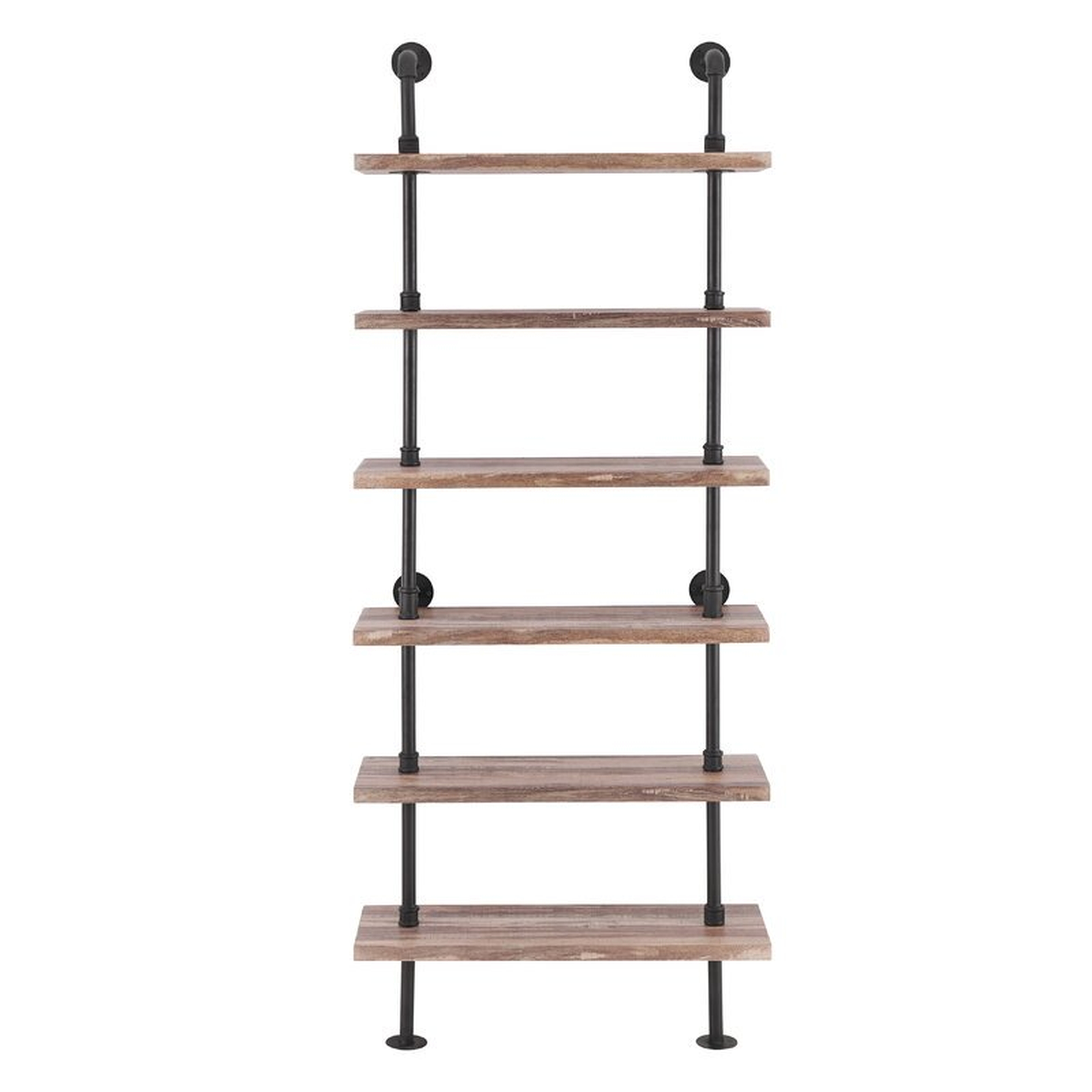 Carl Iron Pipe Wall Mount Ladder Bookcase - Wayfair