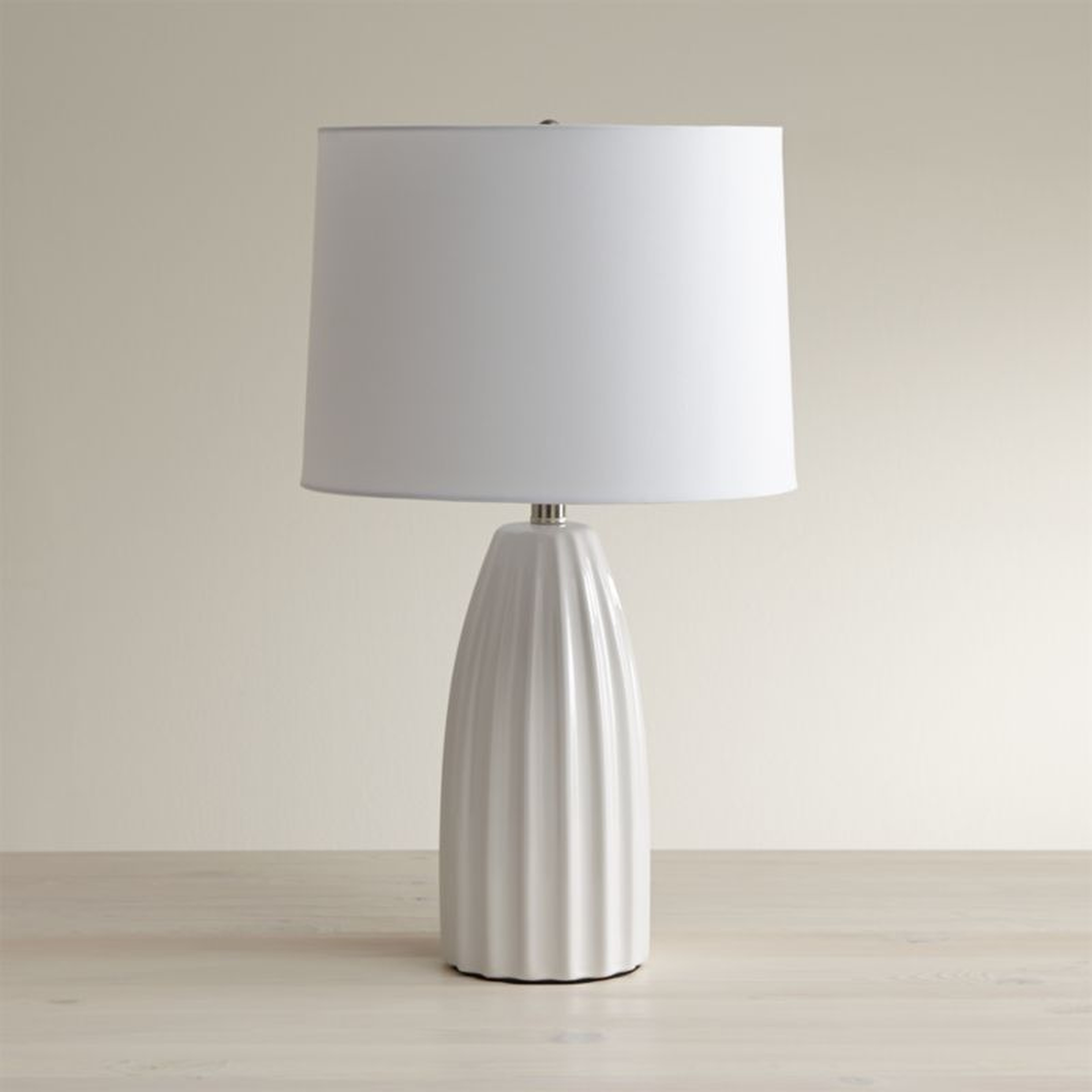 Ella White Table Lamp - Crate and Barrel