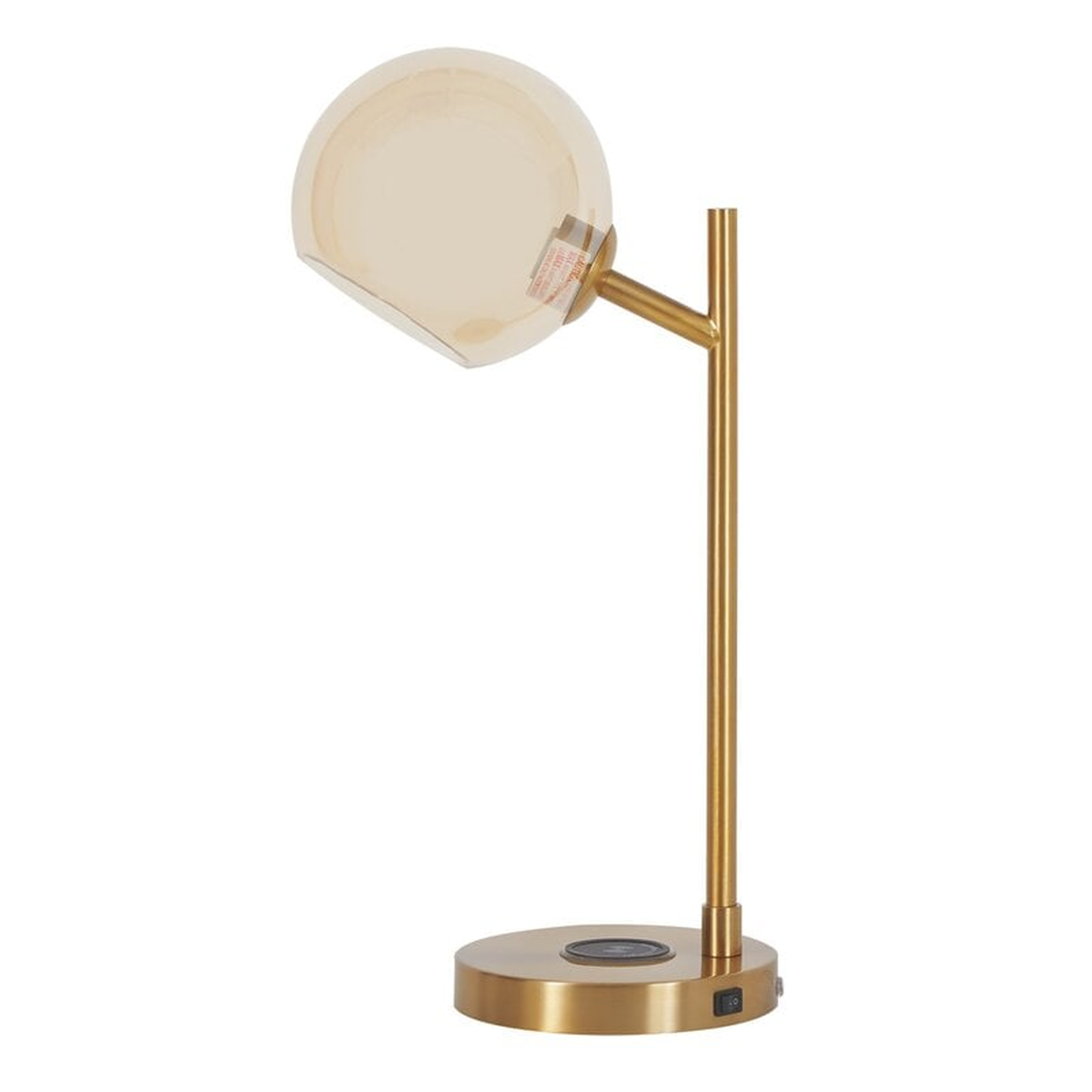 LaGrange 23" Gold Desk Lamp with USB - Wayfair