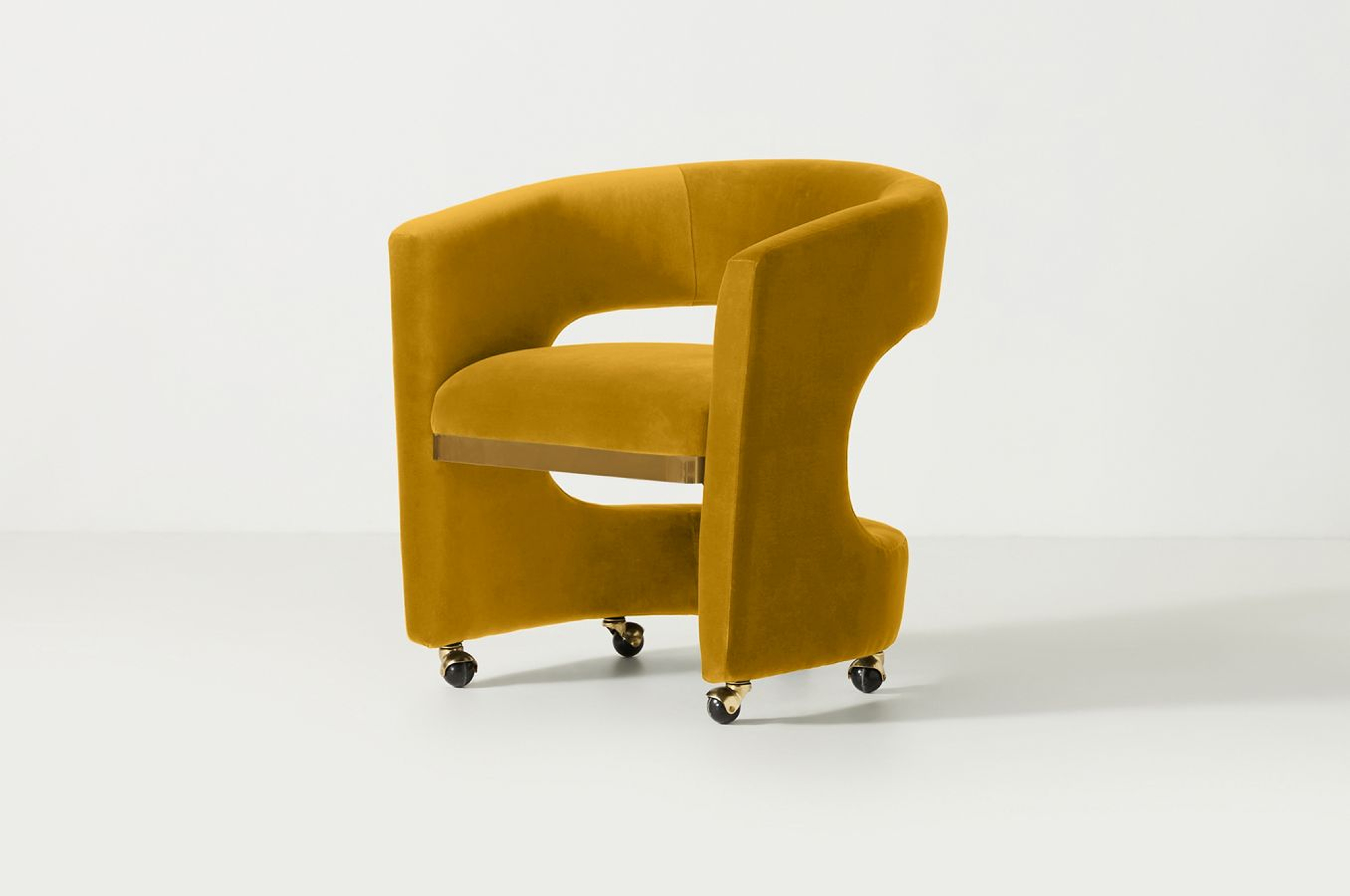 Sarrono Swivel Desk Chair, Valencia Velvet, Medallion - Anthropologie