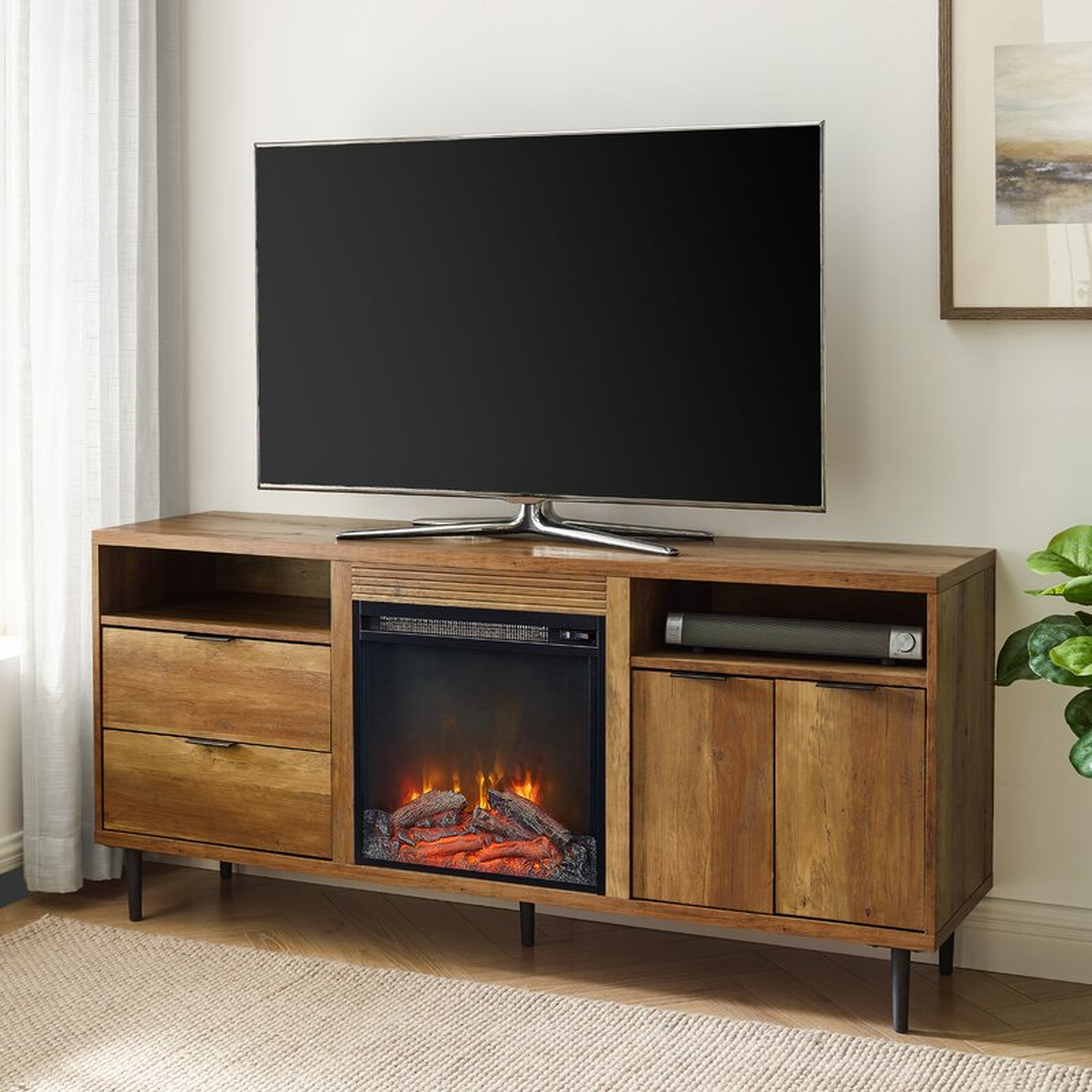 Eglinton TV Stand for TVs up to 65" with Electric Fireplace Included - Wayfair