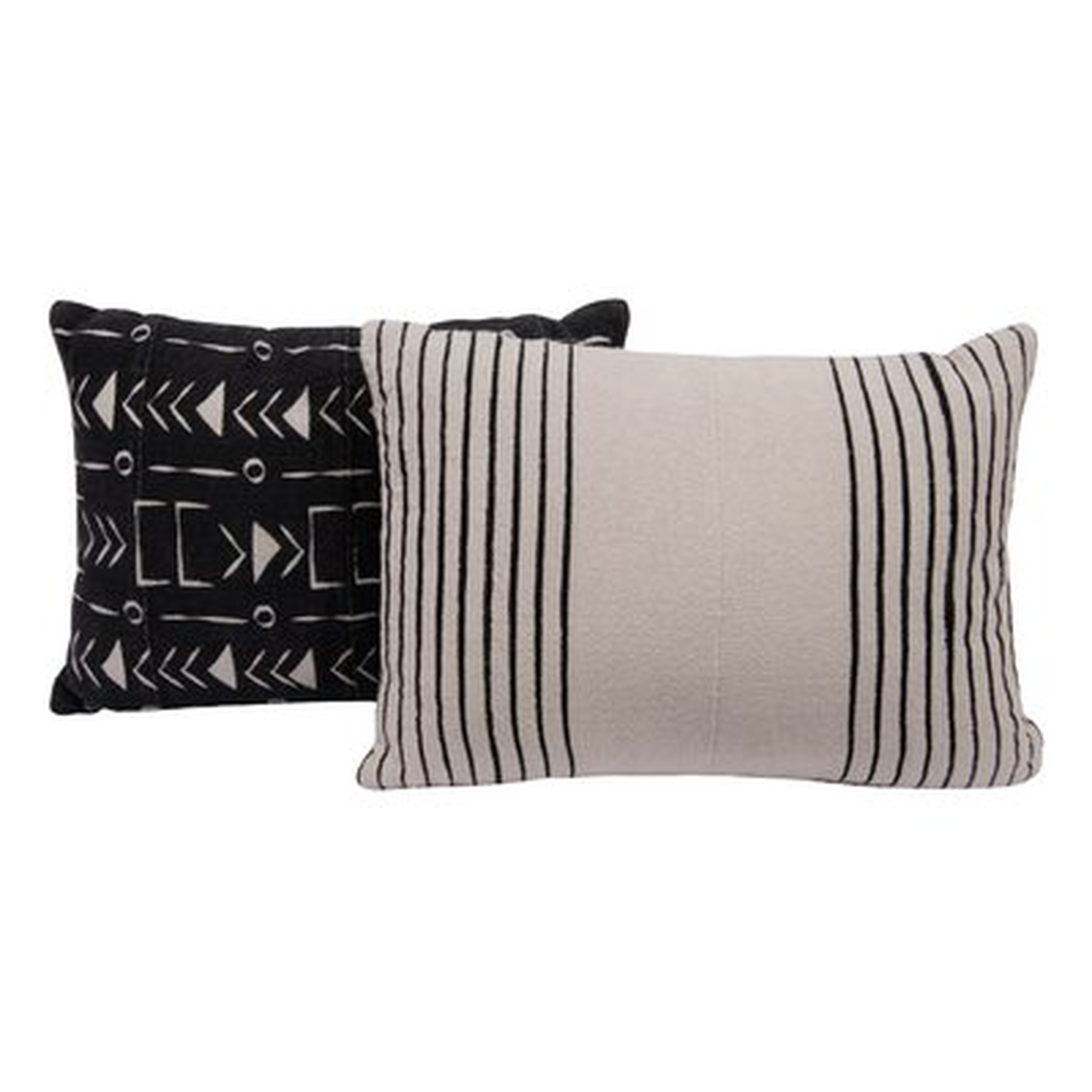 Maree Piece African Mudcloth Cotton Lumbar Pillows - AllModern