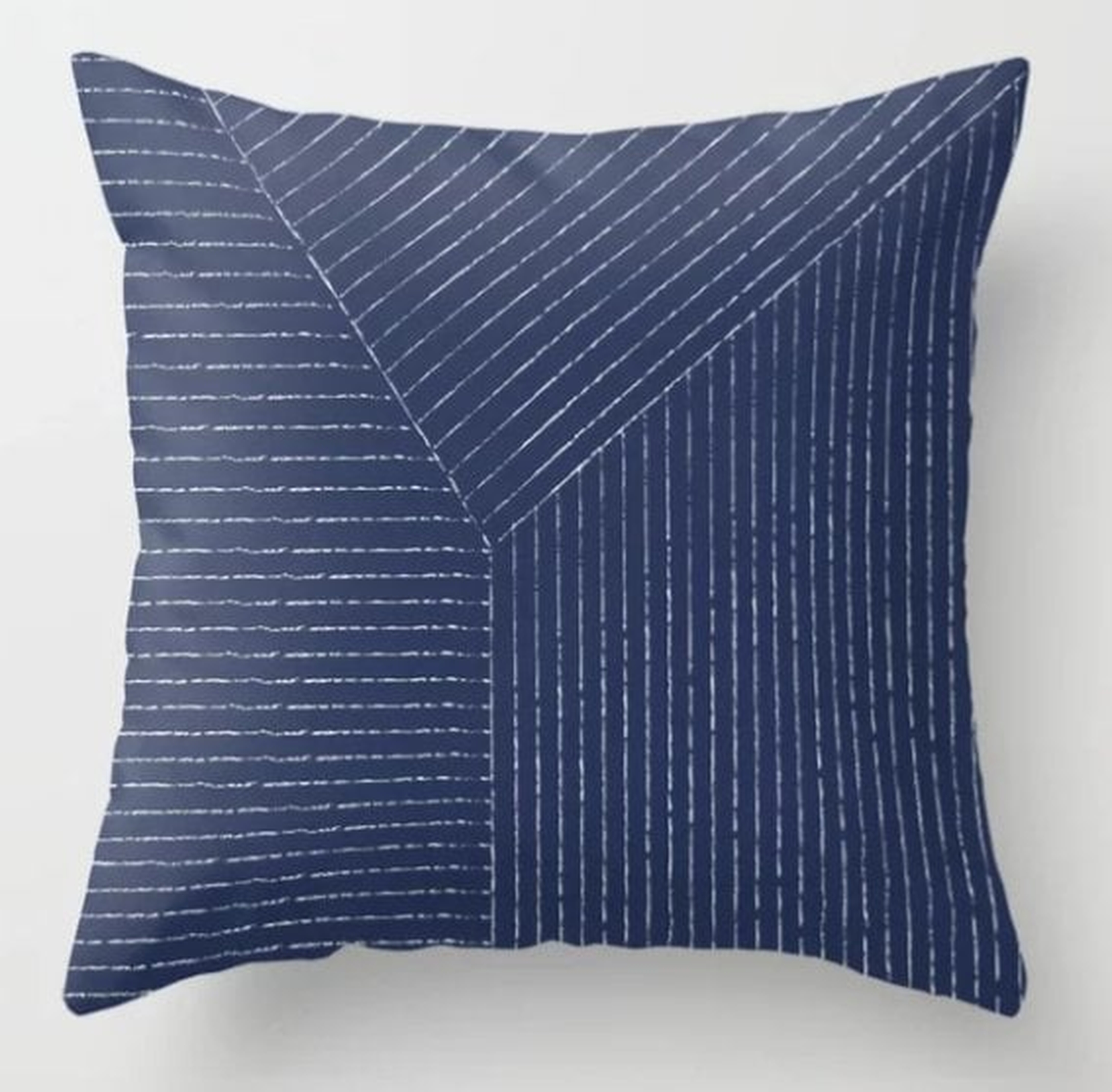 Lines / Navy Throw Pillow - Society6