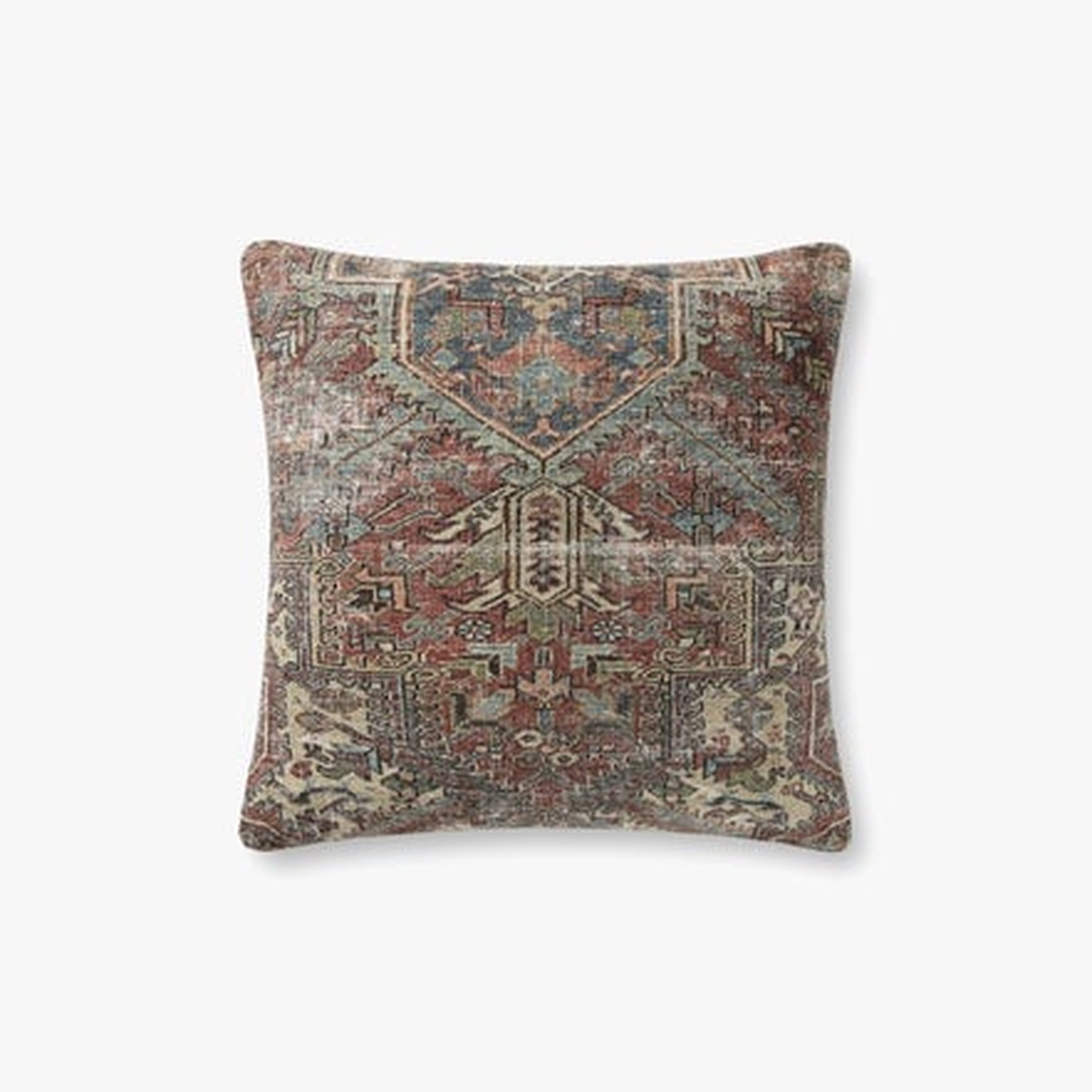 PILLOWS PAL0016 RUST / MULTI 18" x 18" Cover Only - Loloi Rugs