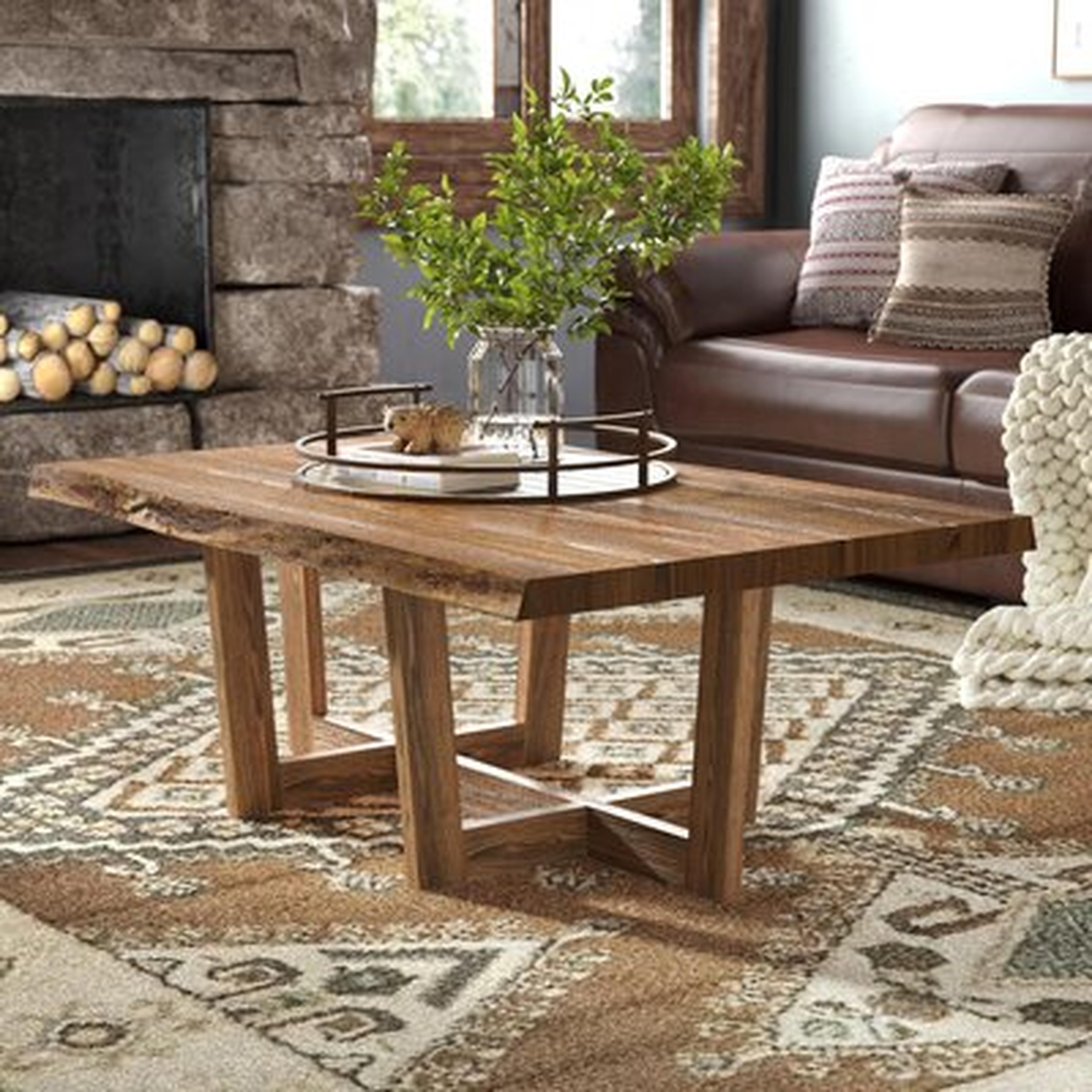 Stanhope Solid Wood Pedestal Coffee Table - Wayfair