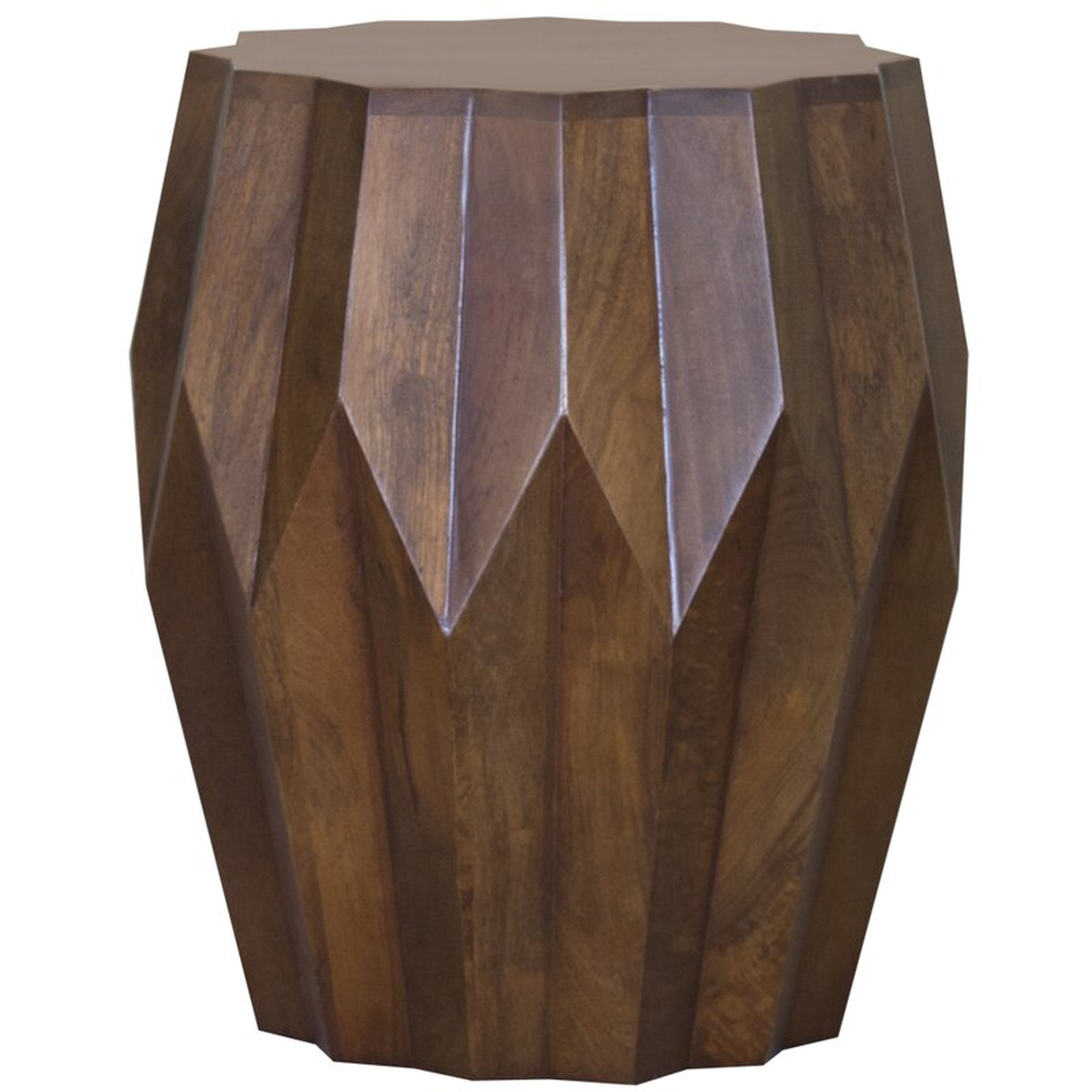 Azevedo Solid Wood Drum End Table - Wayfair