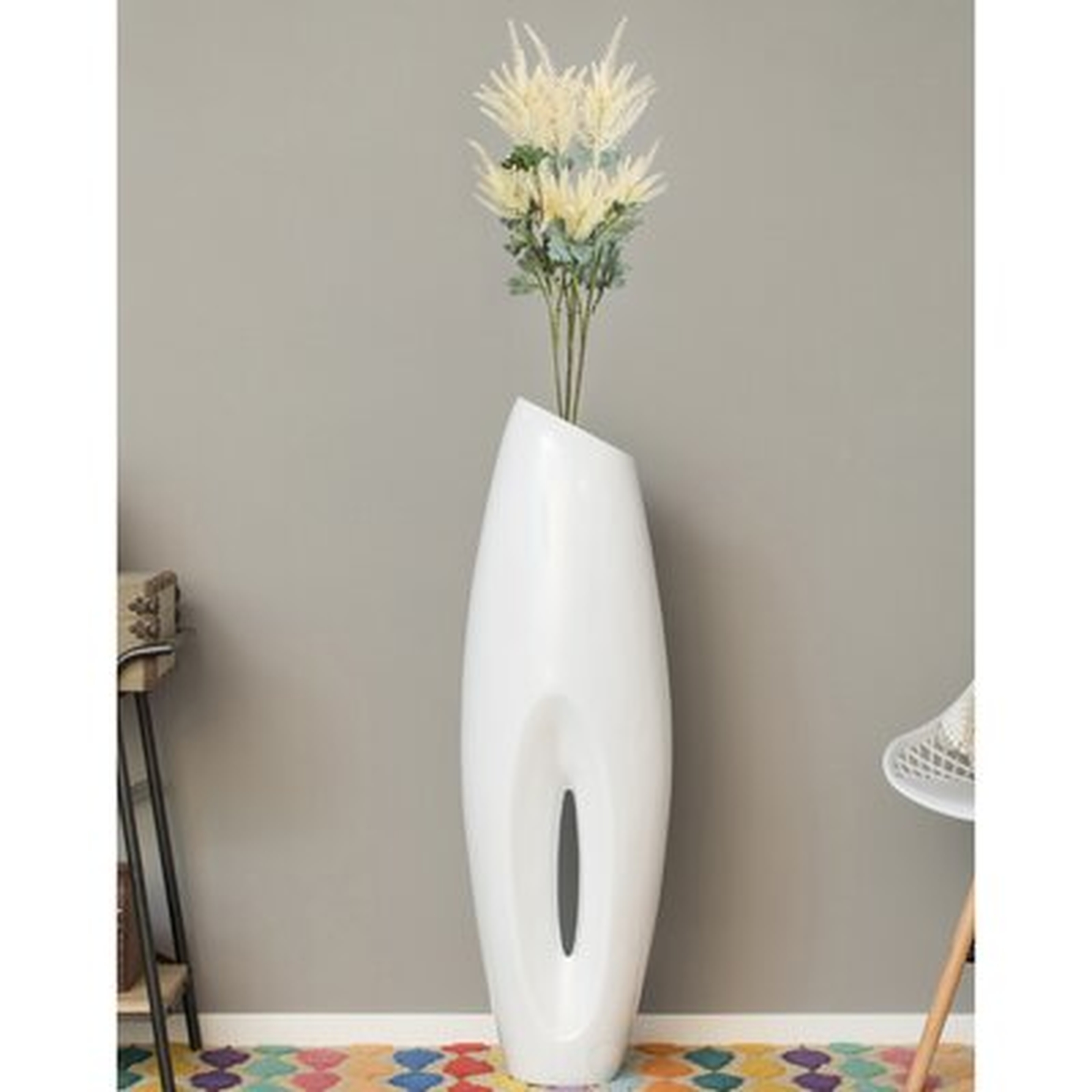 Hada White 40.5" Floor Vase - Wayfair
