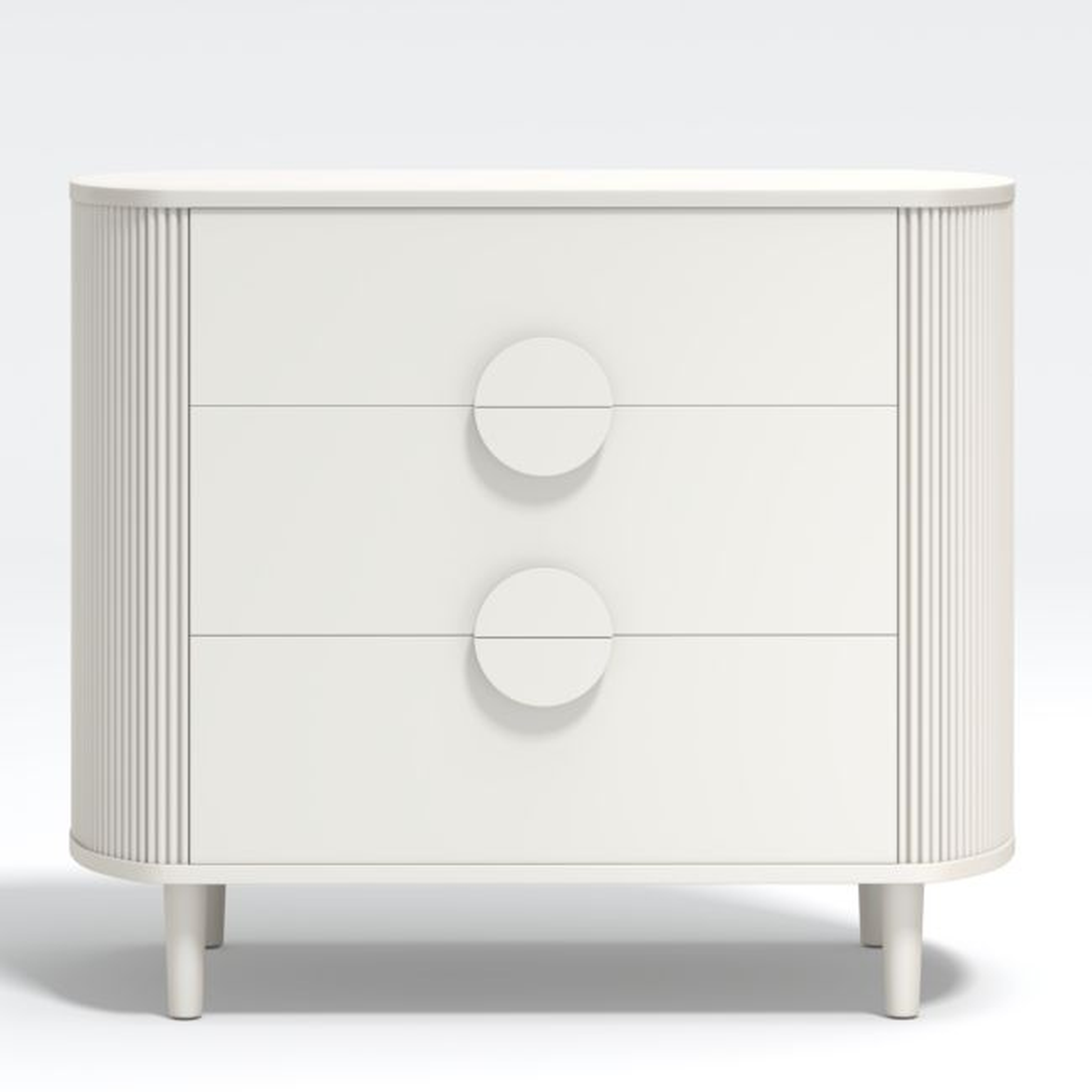Roselle Narrow White Wood Dresser - Crate and Barrel