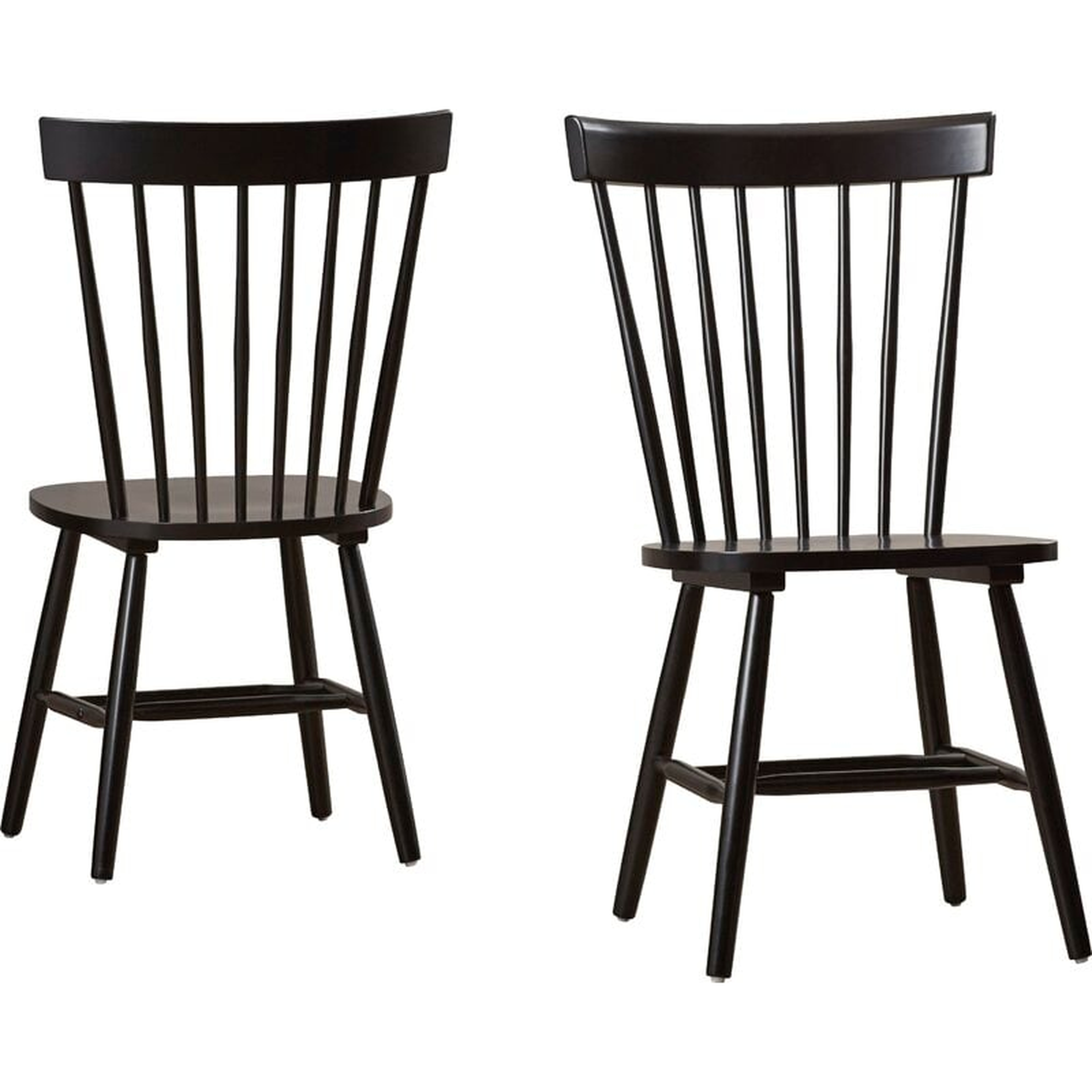 Roudebush Solid Wood Dining Chair (2 included) // Black - Wayfair