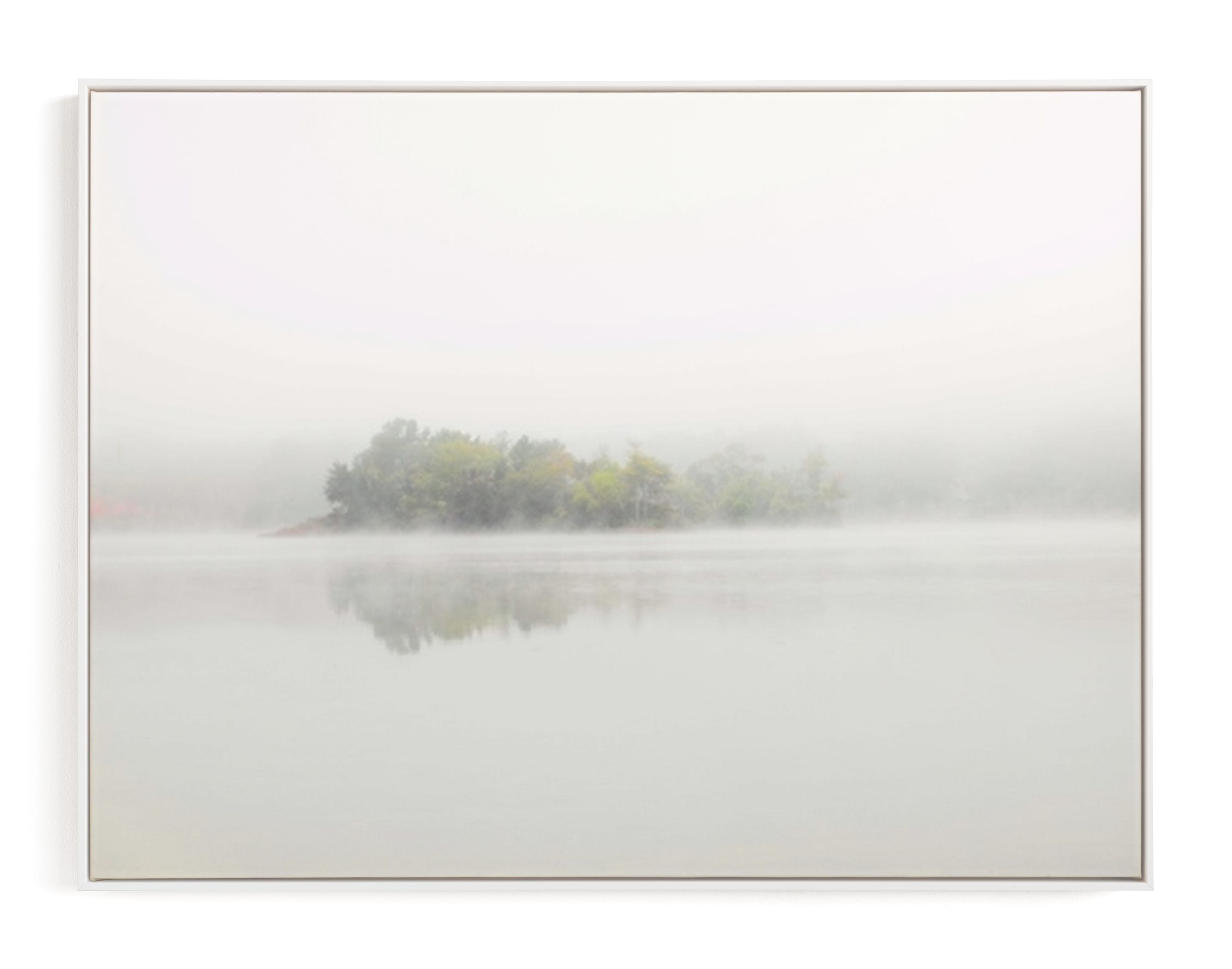The Island - White Wood Canvas Frame - 40x30 - Minted