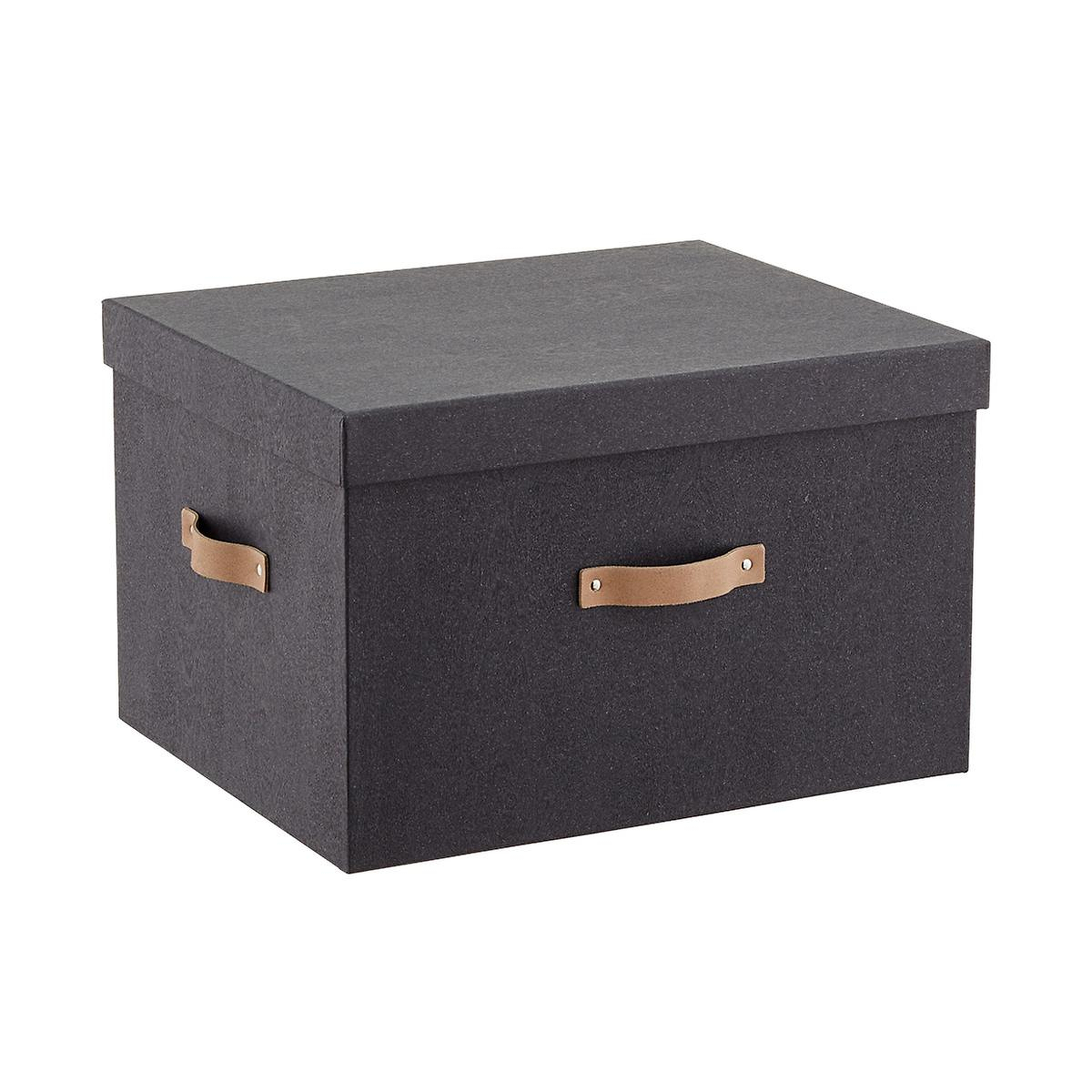 Black Woodgrain Letter/Legal File Storage Box - containerstore.com