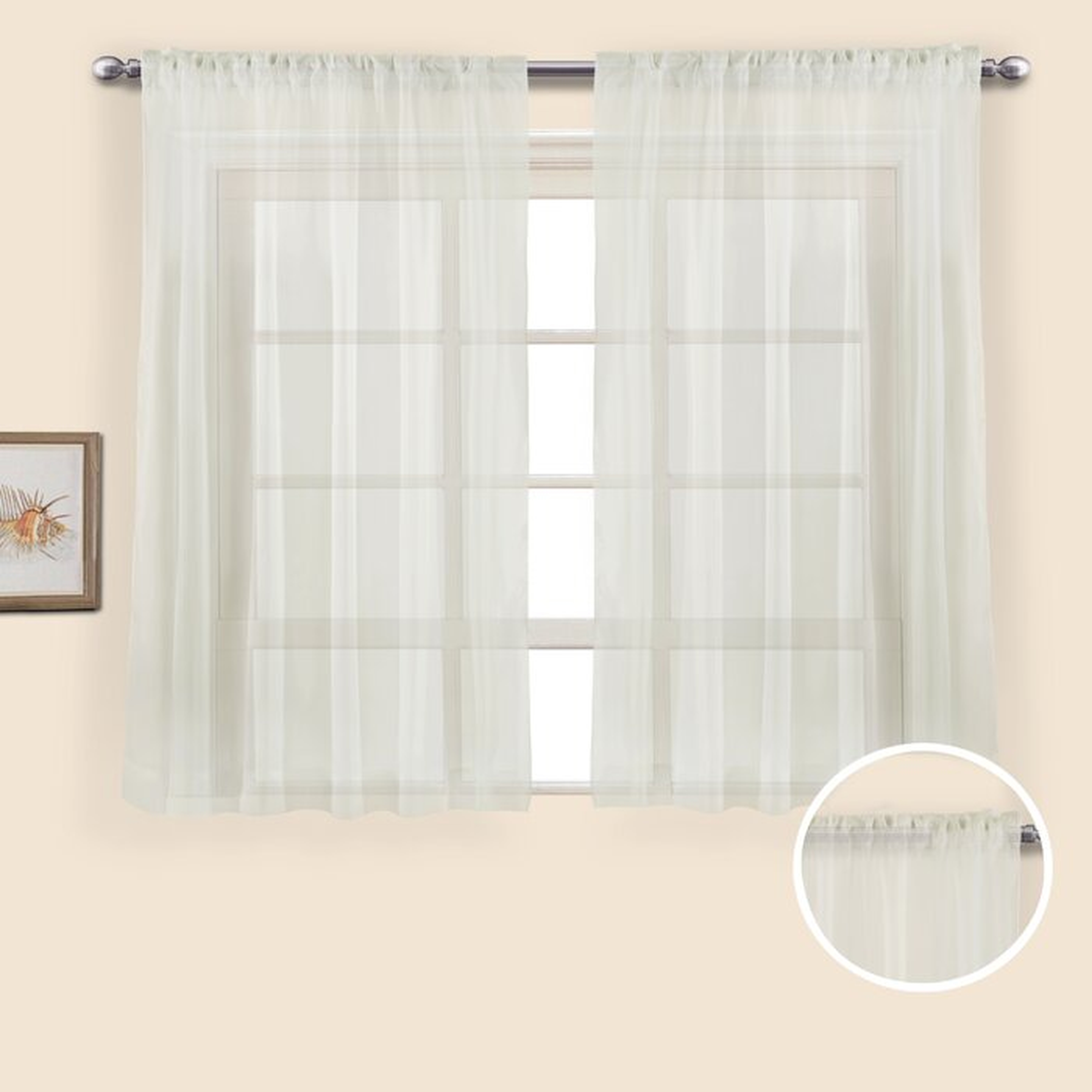 Decimus Solid Sheer Rod Pocket Curtain Panels (set of 2) - Wayfair