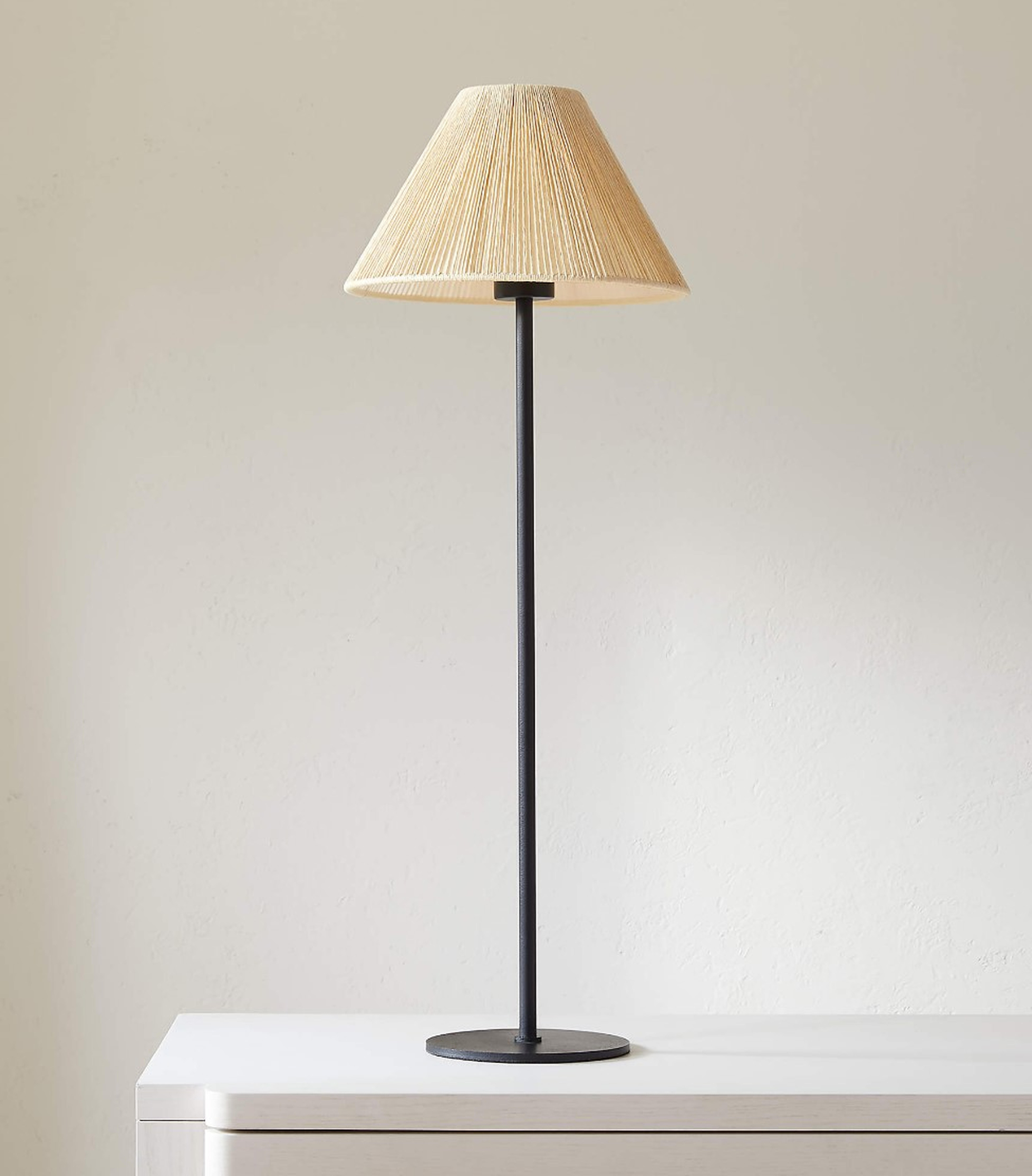 SLIGHT TABLE LAMP WITH NEUTRAL SHADE - CB2
