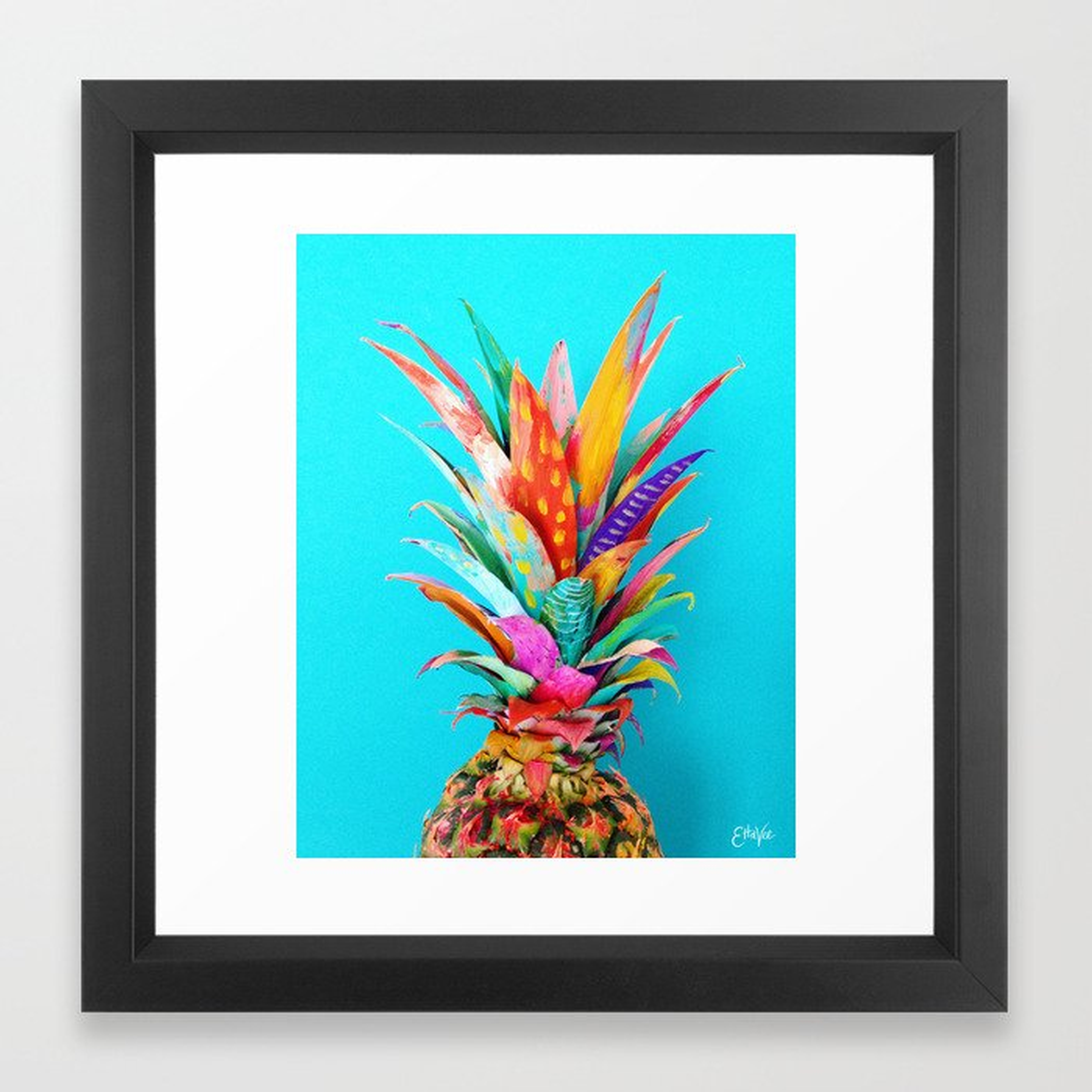 15 EttaVee Pineapple Crown Framed Art Print by EttaVee - Society6