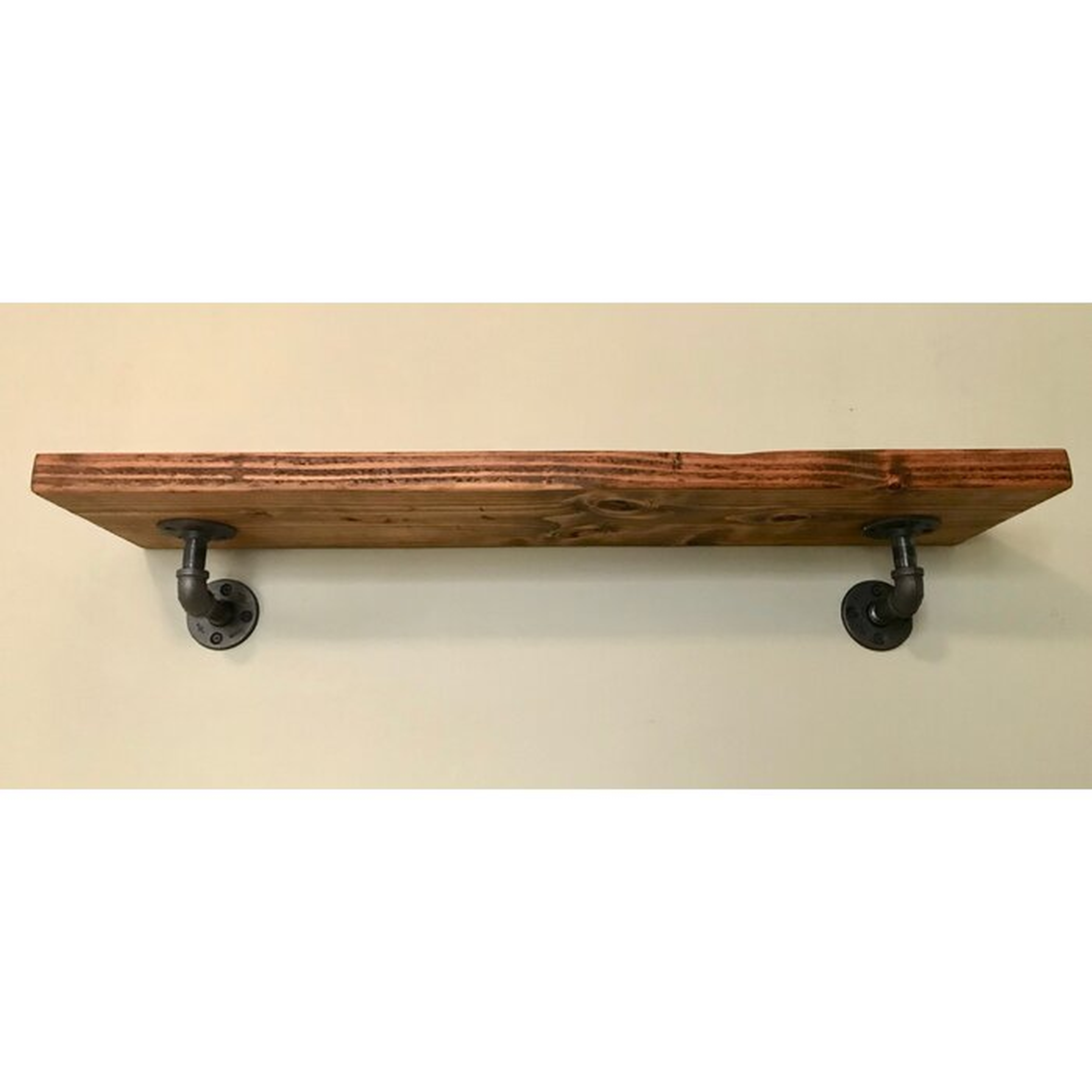 Kathy Industrial pipe rustic wood shelf - Wayfair
