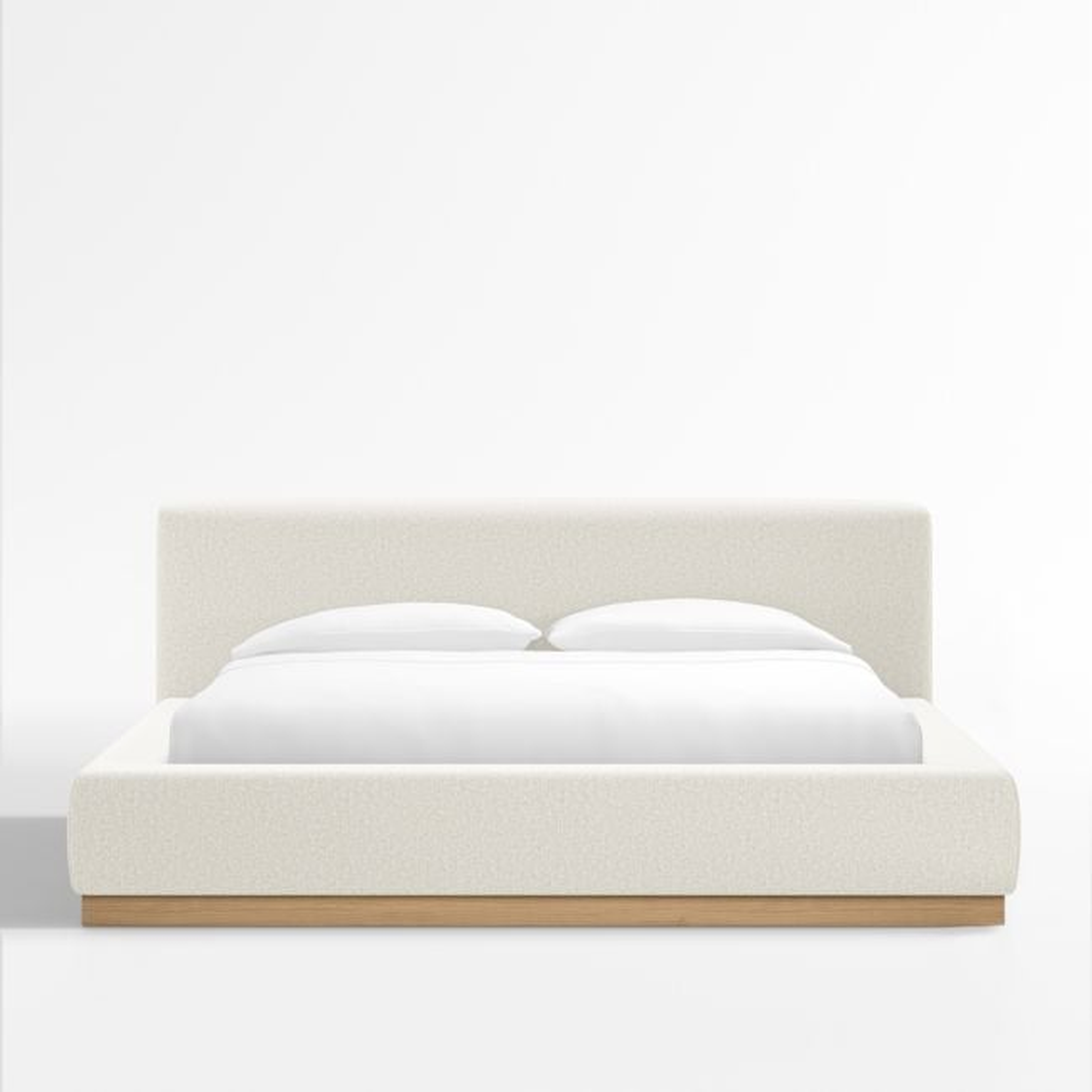 Gather White Upholstered King Bed - Crate and Barrel