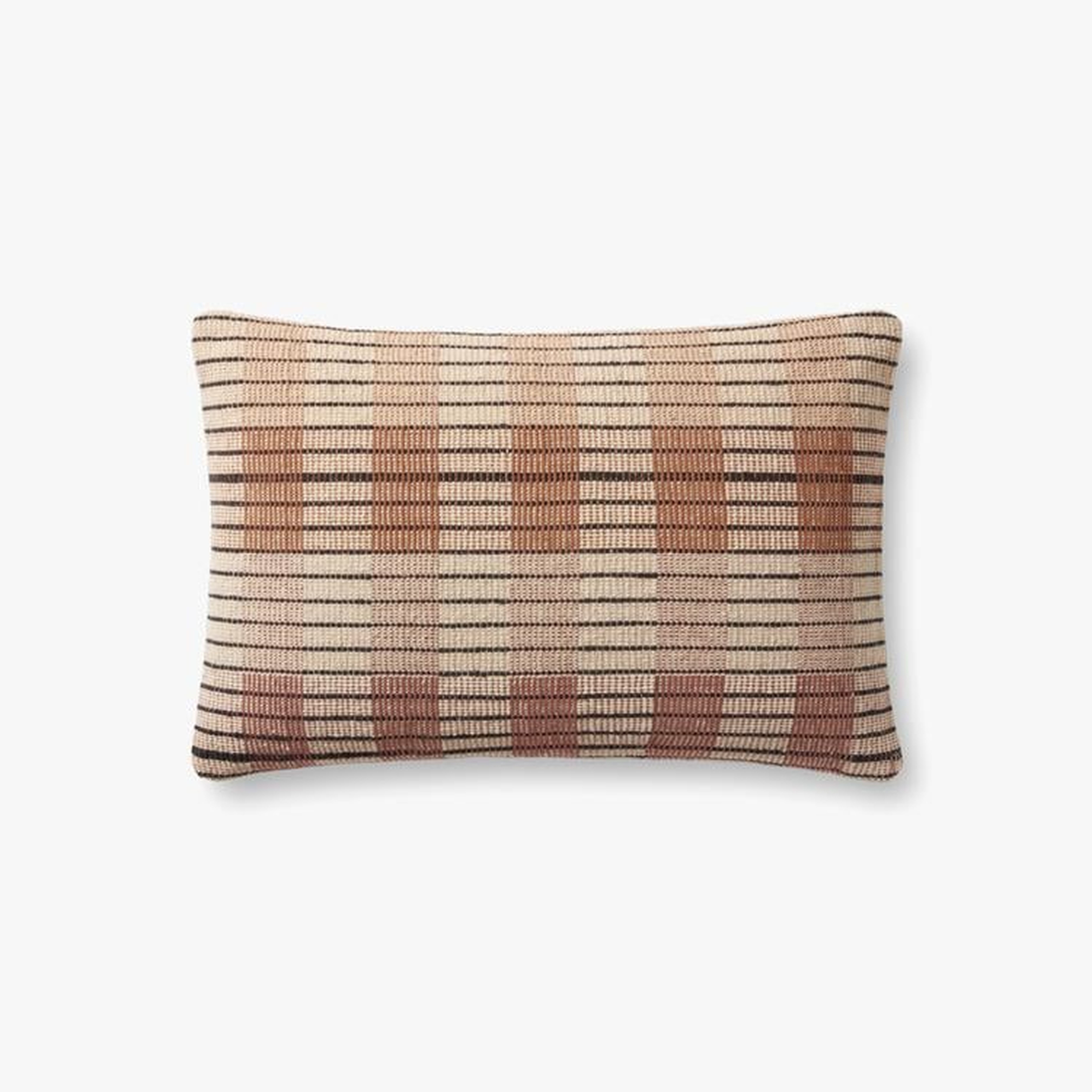 Onofre Pillow Ivory / Brown - Loloi Rugs