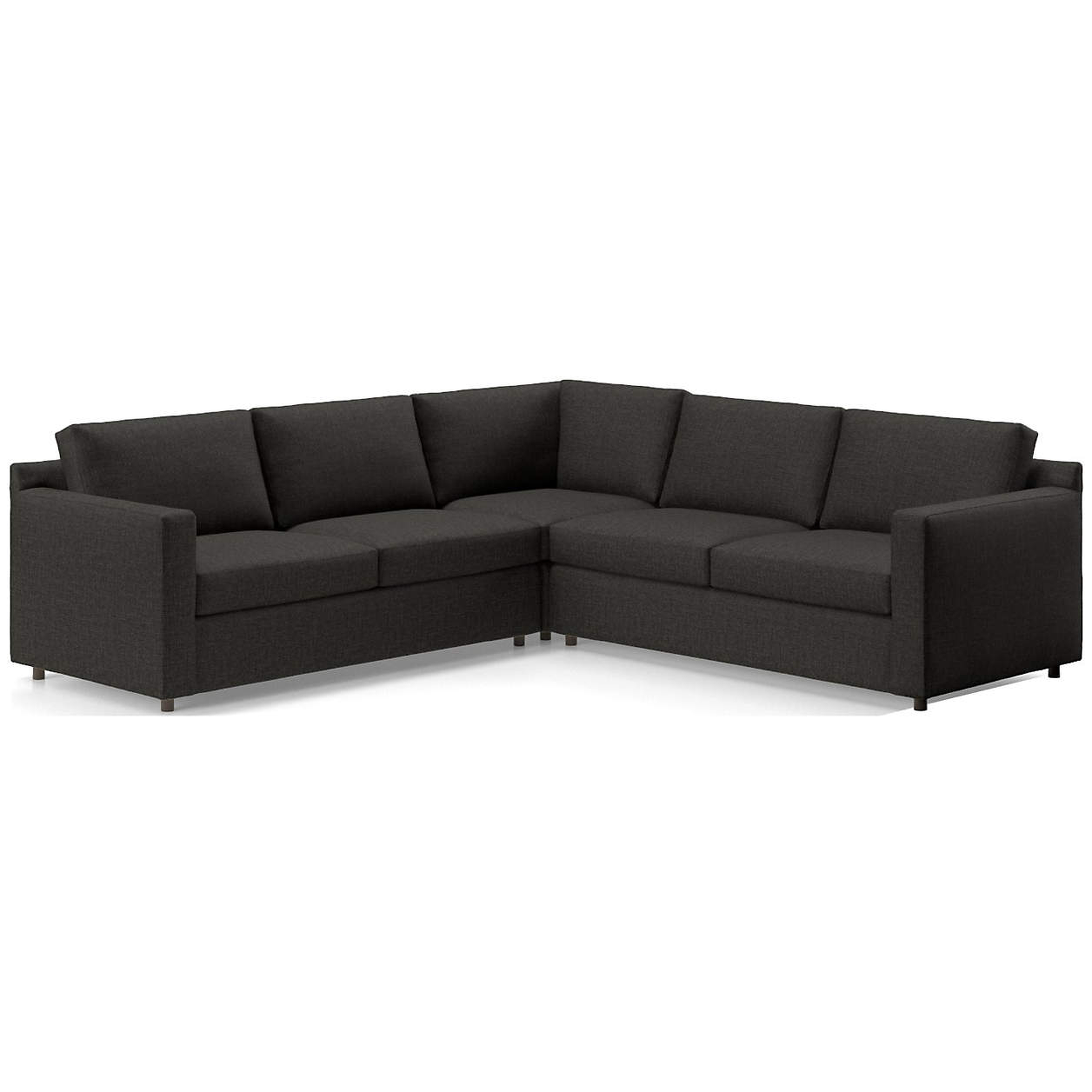 Dryden 3-Piece Corner Sectional - Charcoal - Crate and Barrel