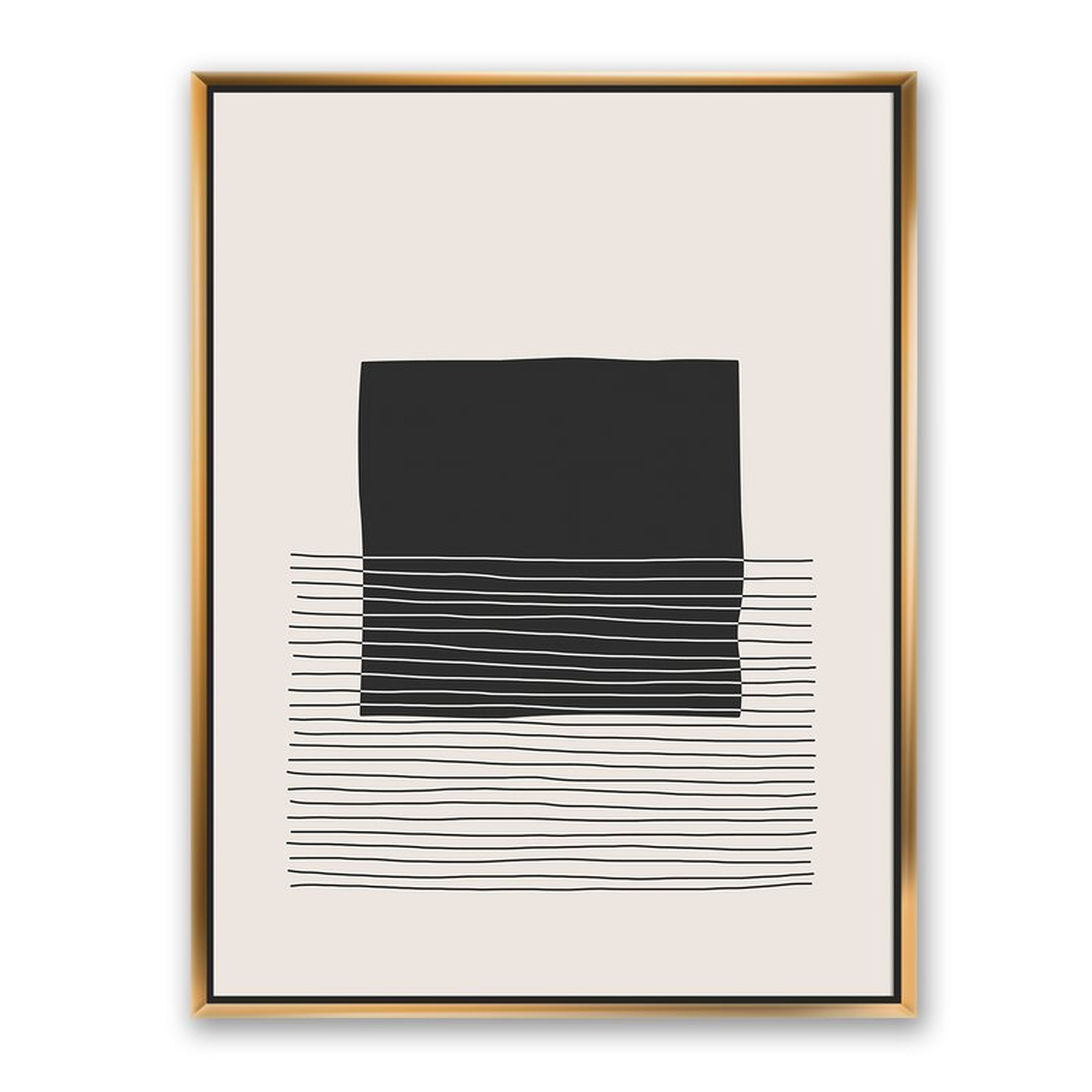 Minimal Geometric Lines And Squares VIII - Floater Frame Print on Canvas - Wayfair
