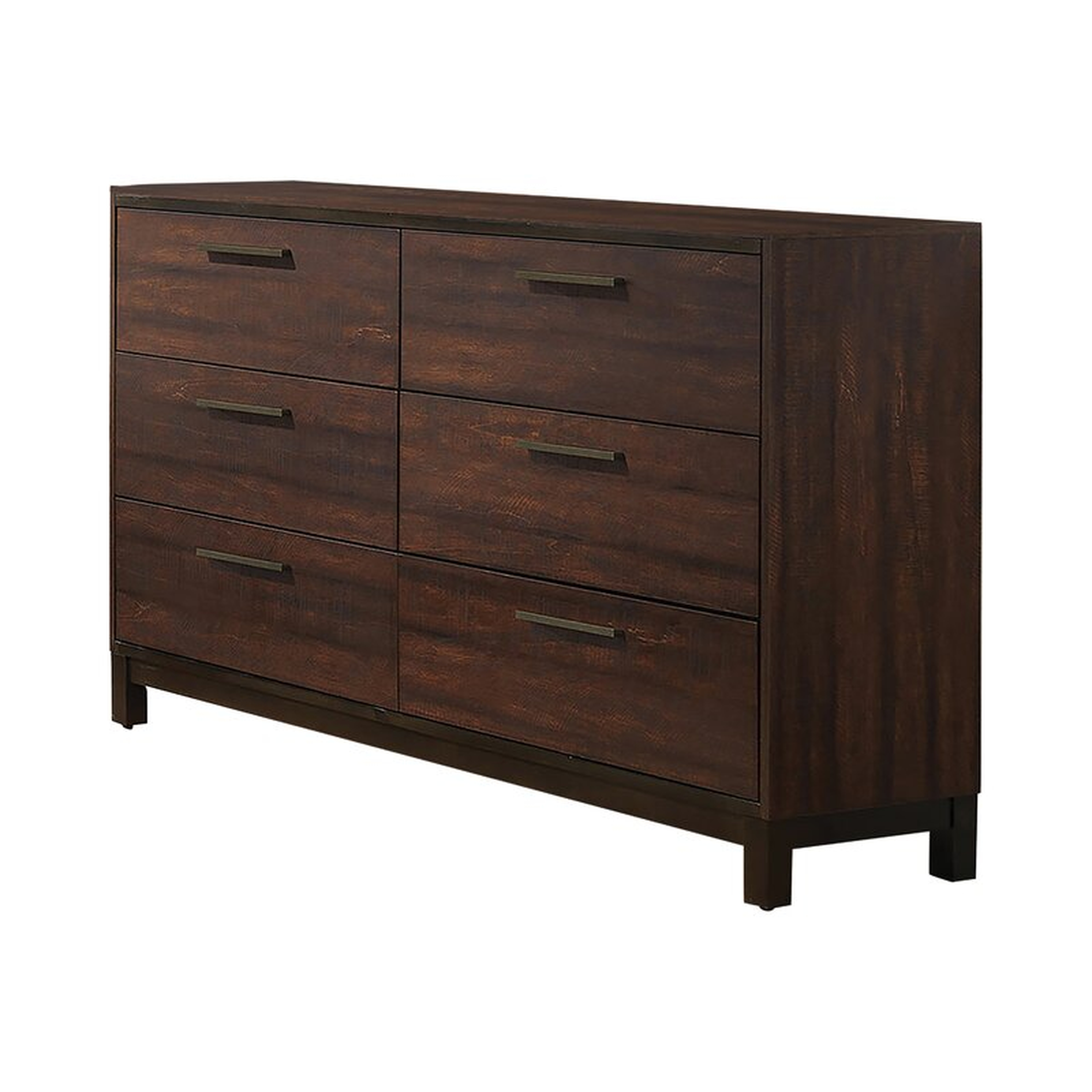 Rustic Tobacco/Dark Bronze Shrout 6 Drawer Double Dresser (Part number: E532FCADB1444406BADF06EA932227DF) - Wayfair