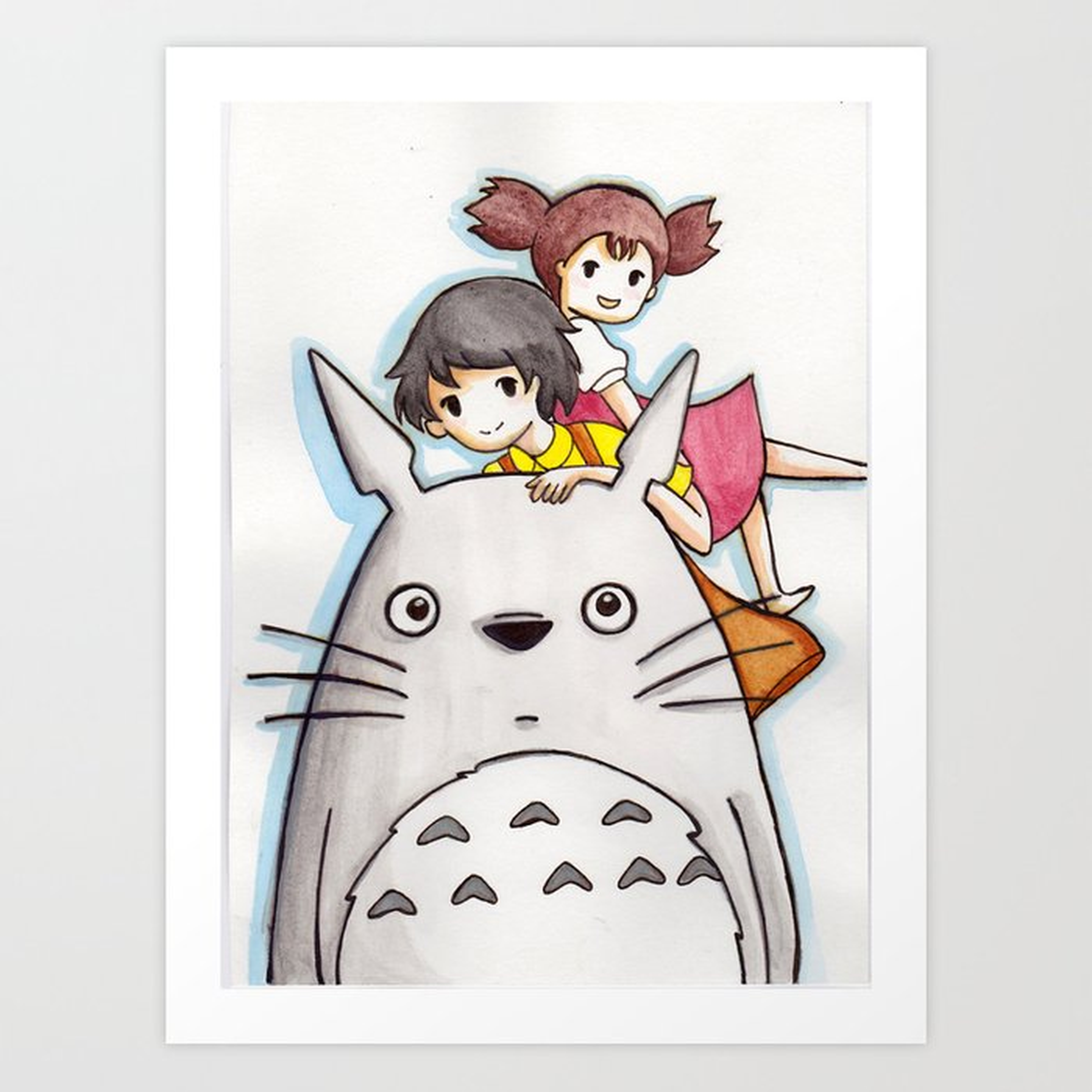 Tribute to My Neighbor Totoro Art Print 8x10 - Society6