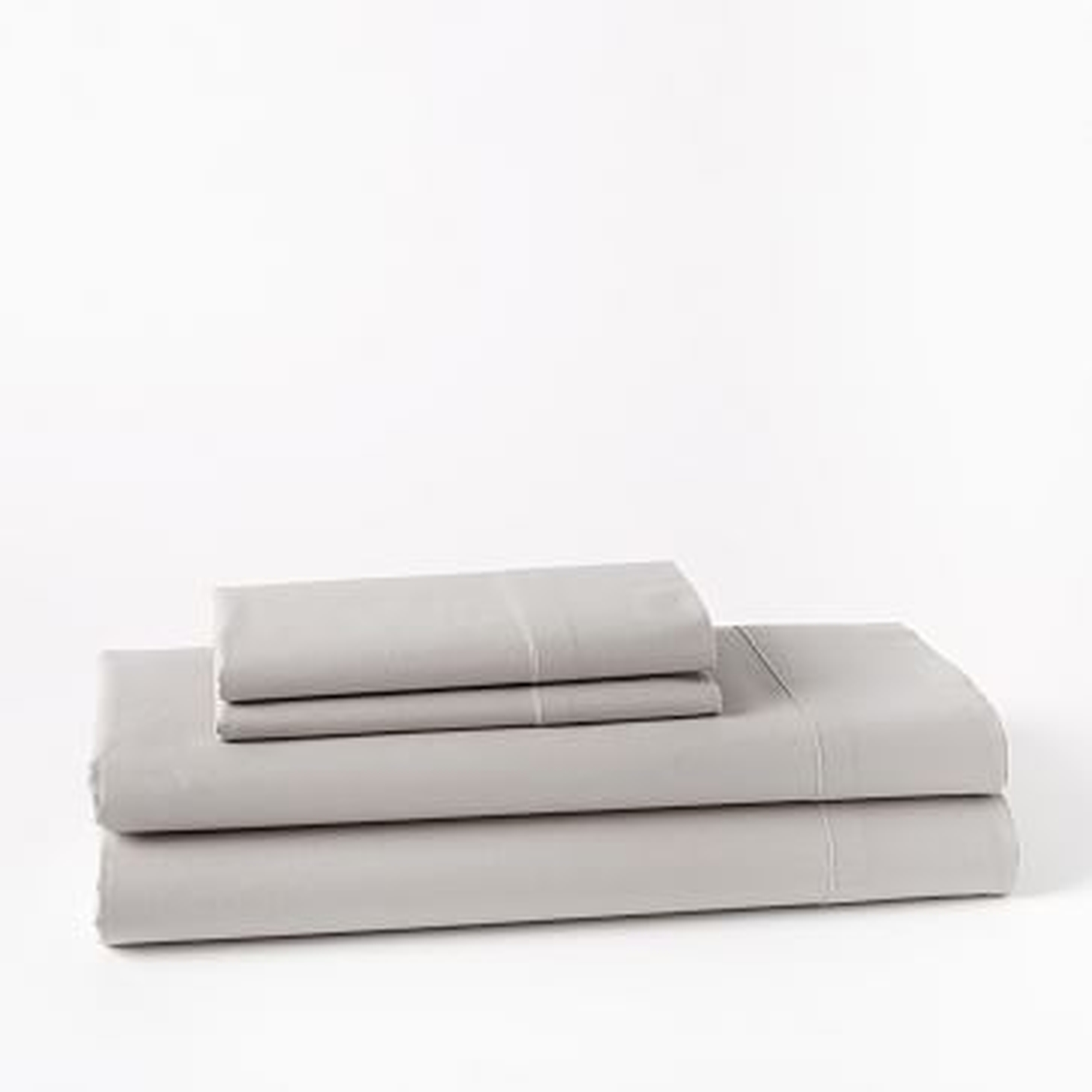 Organic Washed Cotton Sheet Set, King, Platinum - West Elm