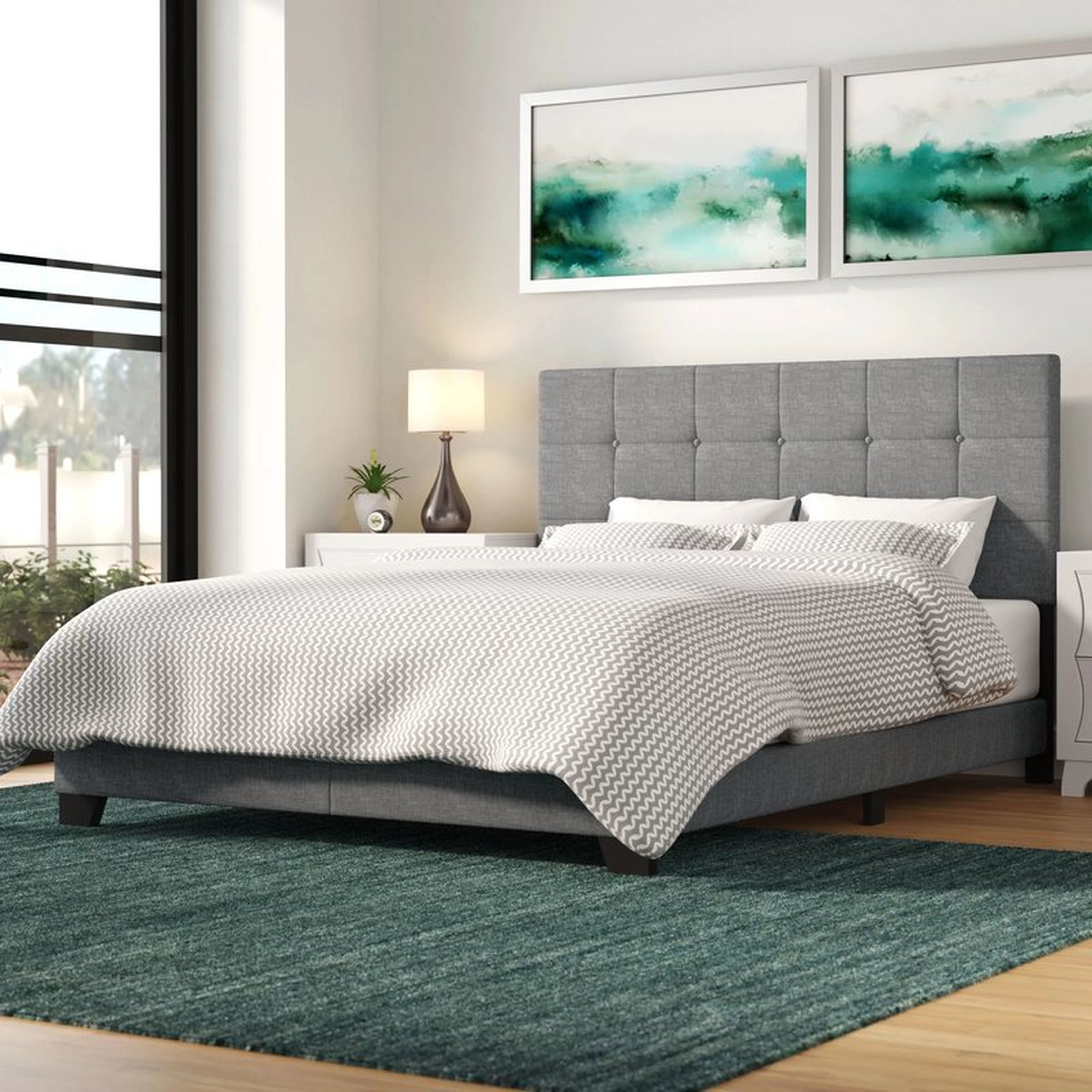 Cloer Upholstered Panel Bed - King - Wayfair
