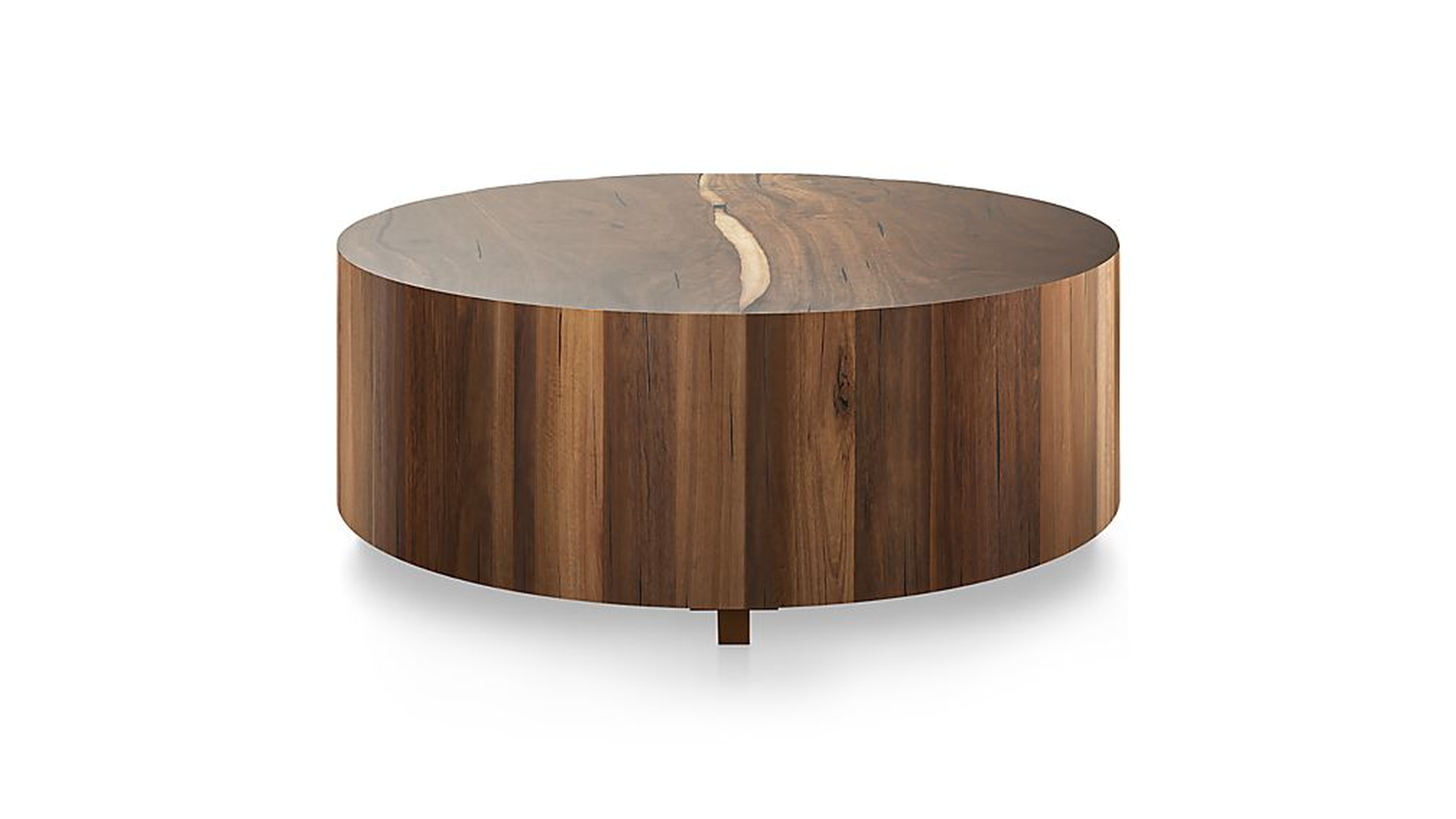 Dillon Natural Yukas Wood 40" Round Coffee Table - Crate and Barrel