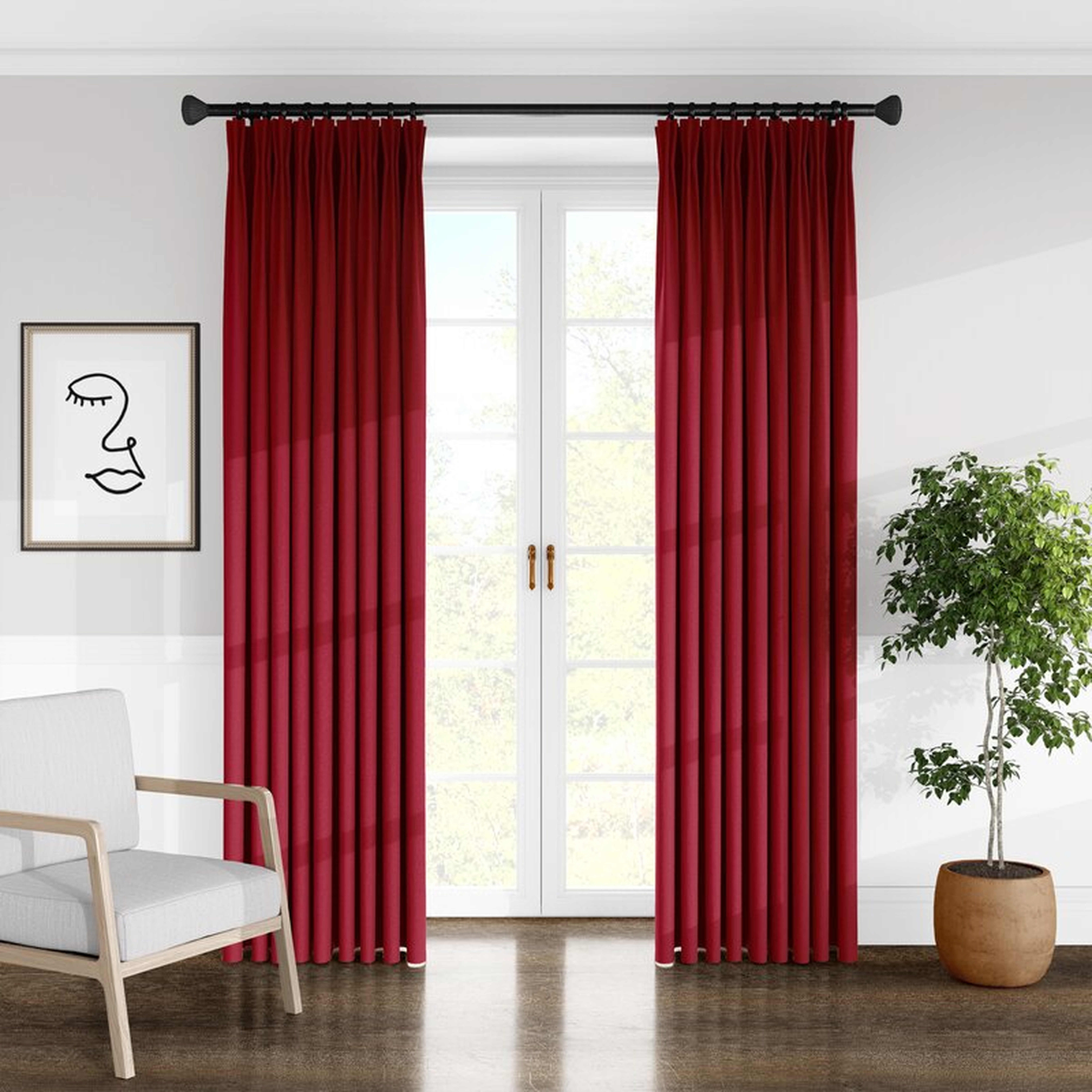 Alia Velvet Solid Color Pinch Pleat Curtain Panels - Wayfair