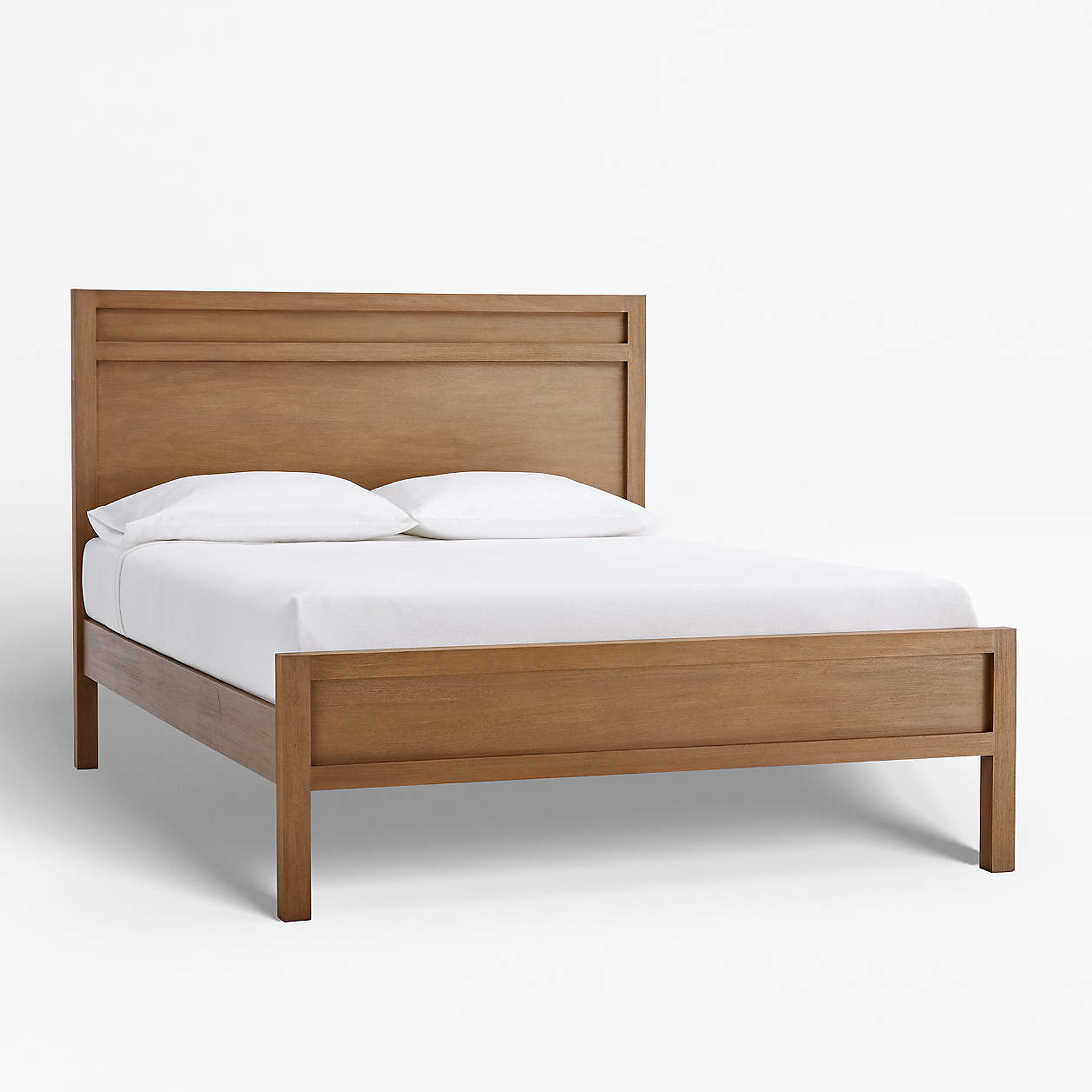 Keane Driftwood Solid Wood Queen Bed - Crate and Barrel