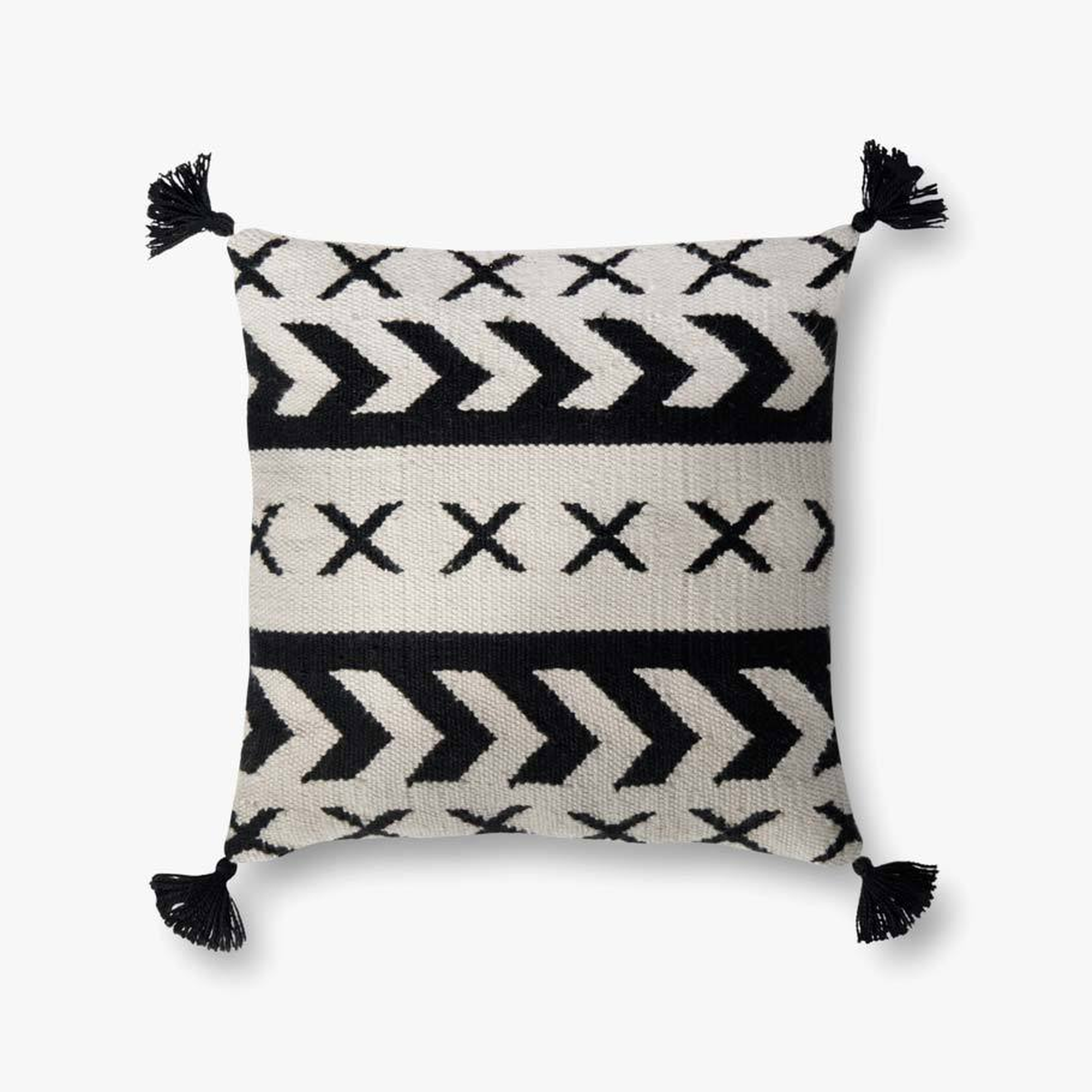 P0502 IN/OUT BLACK / IVORY with Polly - Loloi Rugs