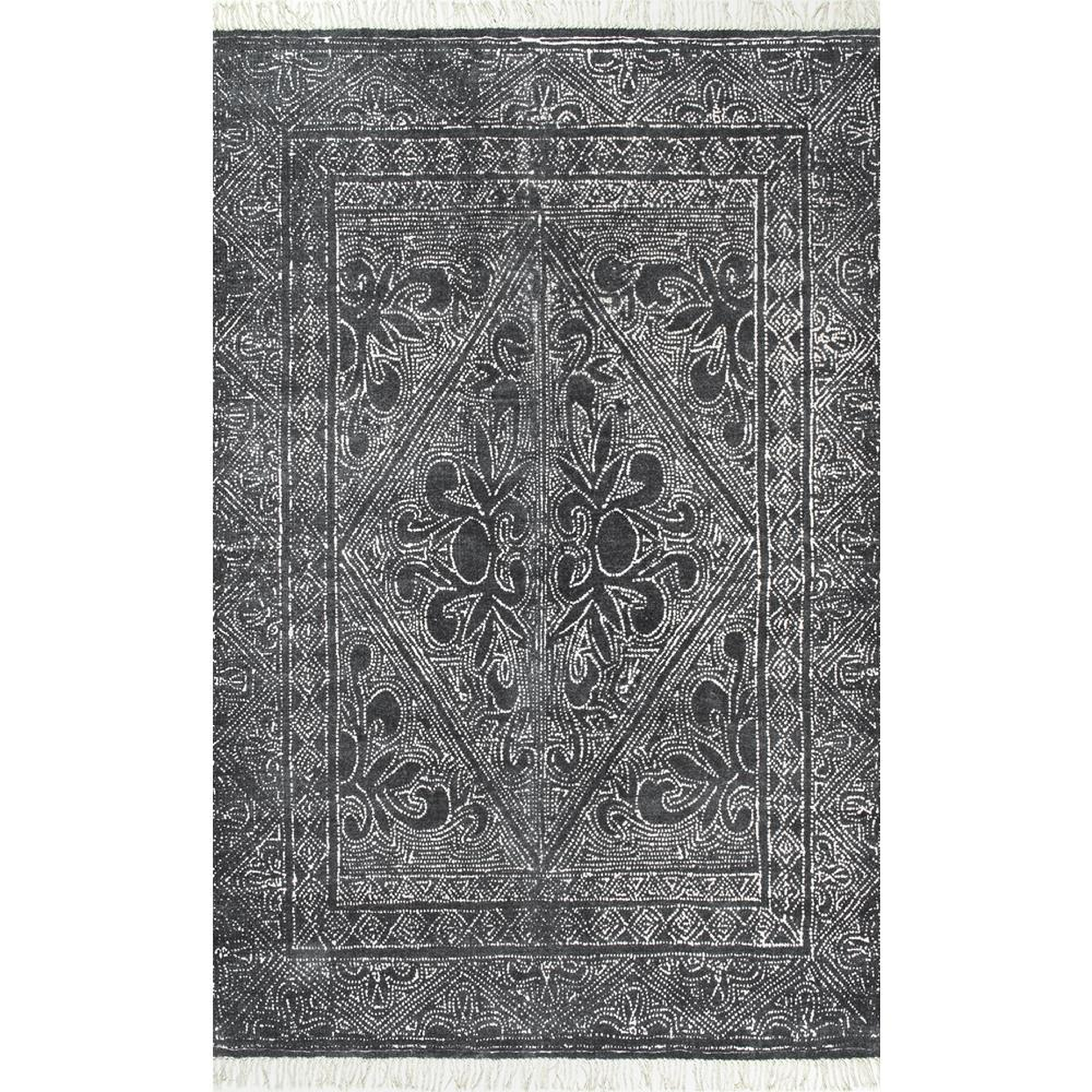 Lucette Rug, Black & Ivory, 7'6" x 9'6" - DISCONTINUED - Cove Goods
