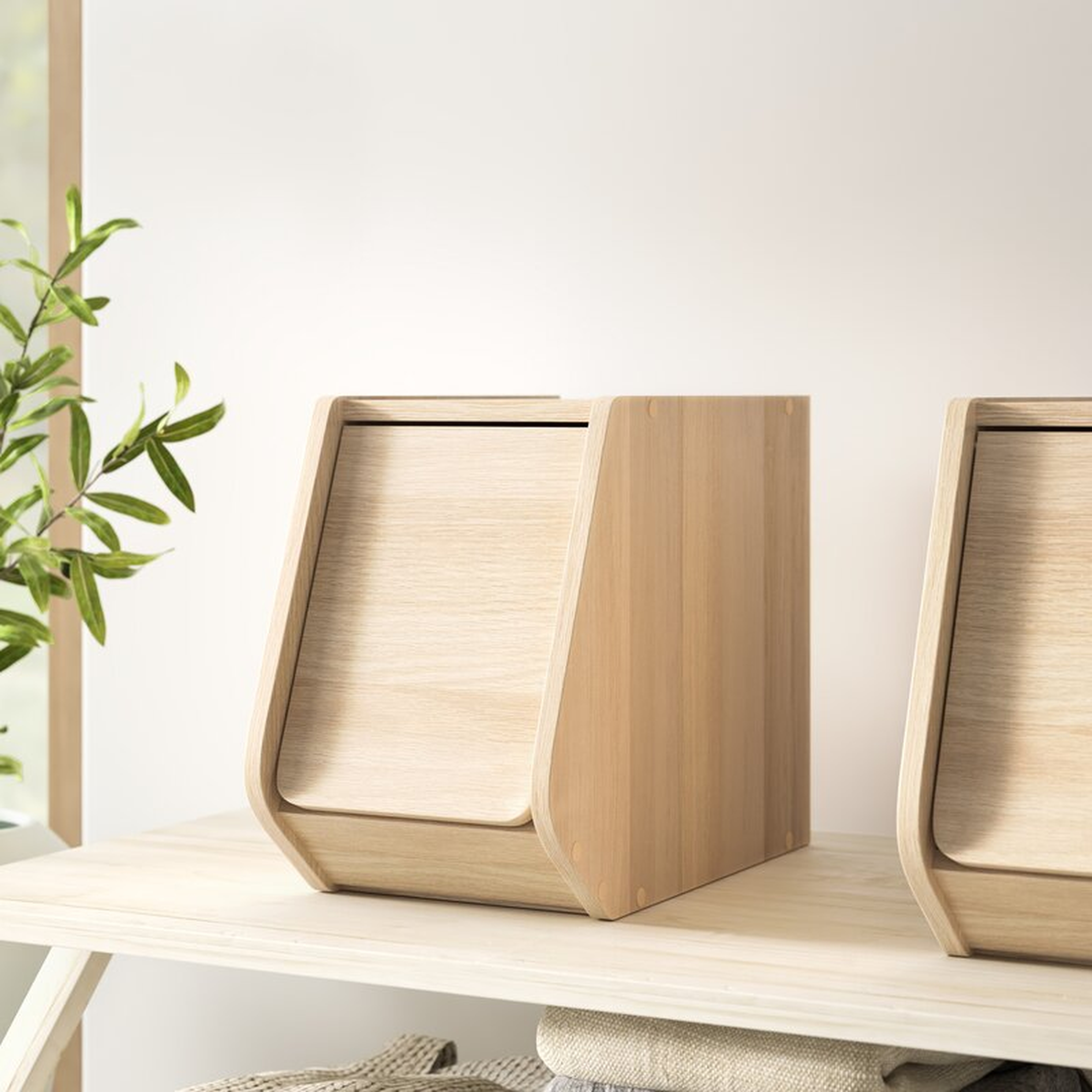 Narrow Stack Manufactured Wood Box - Wayfair