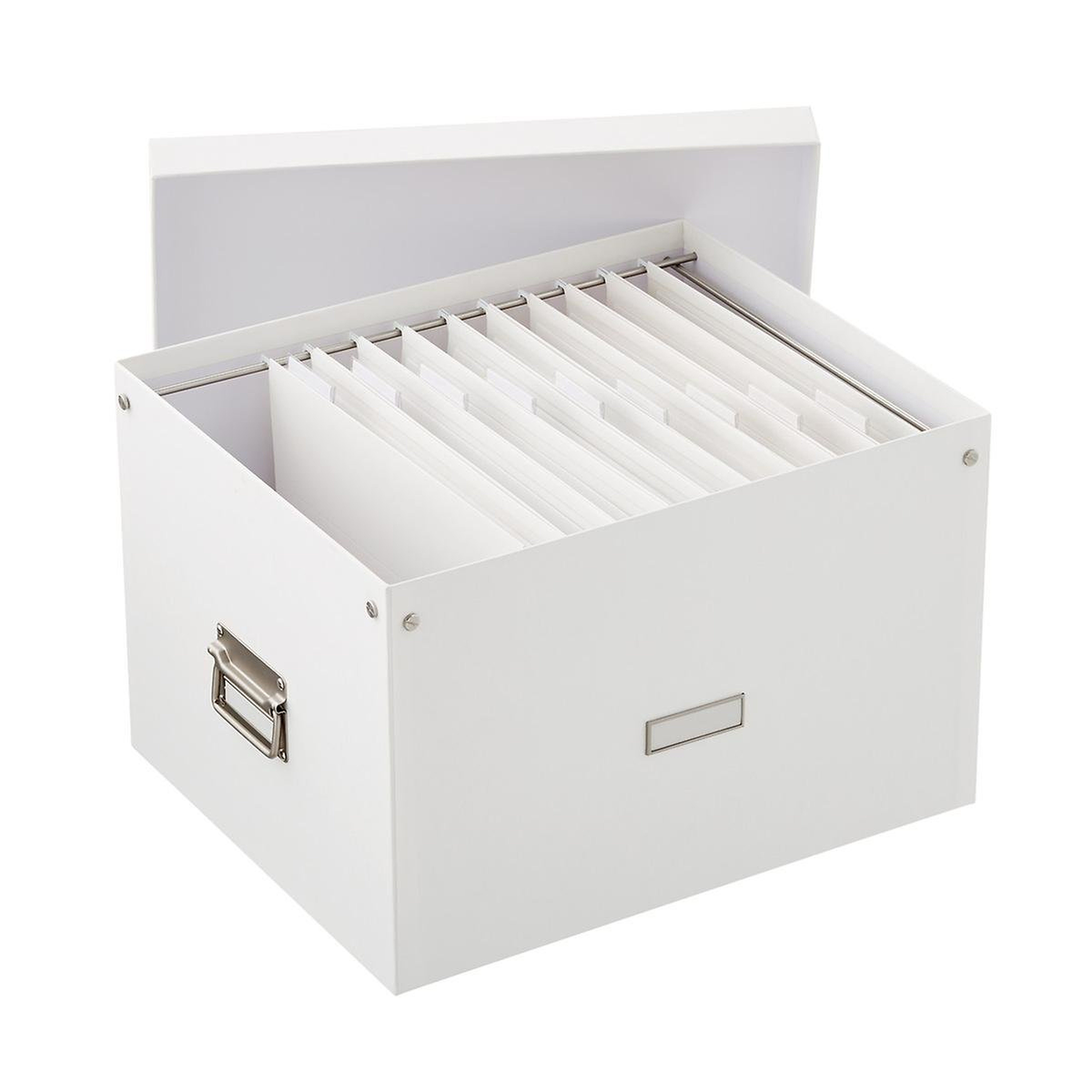 Bigso White Stockholm Letter/Legal File Storage Box - containerstore.com