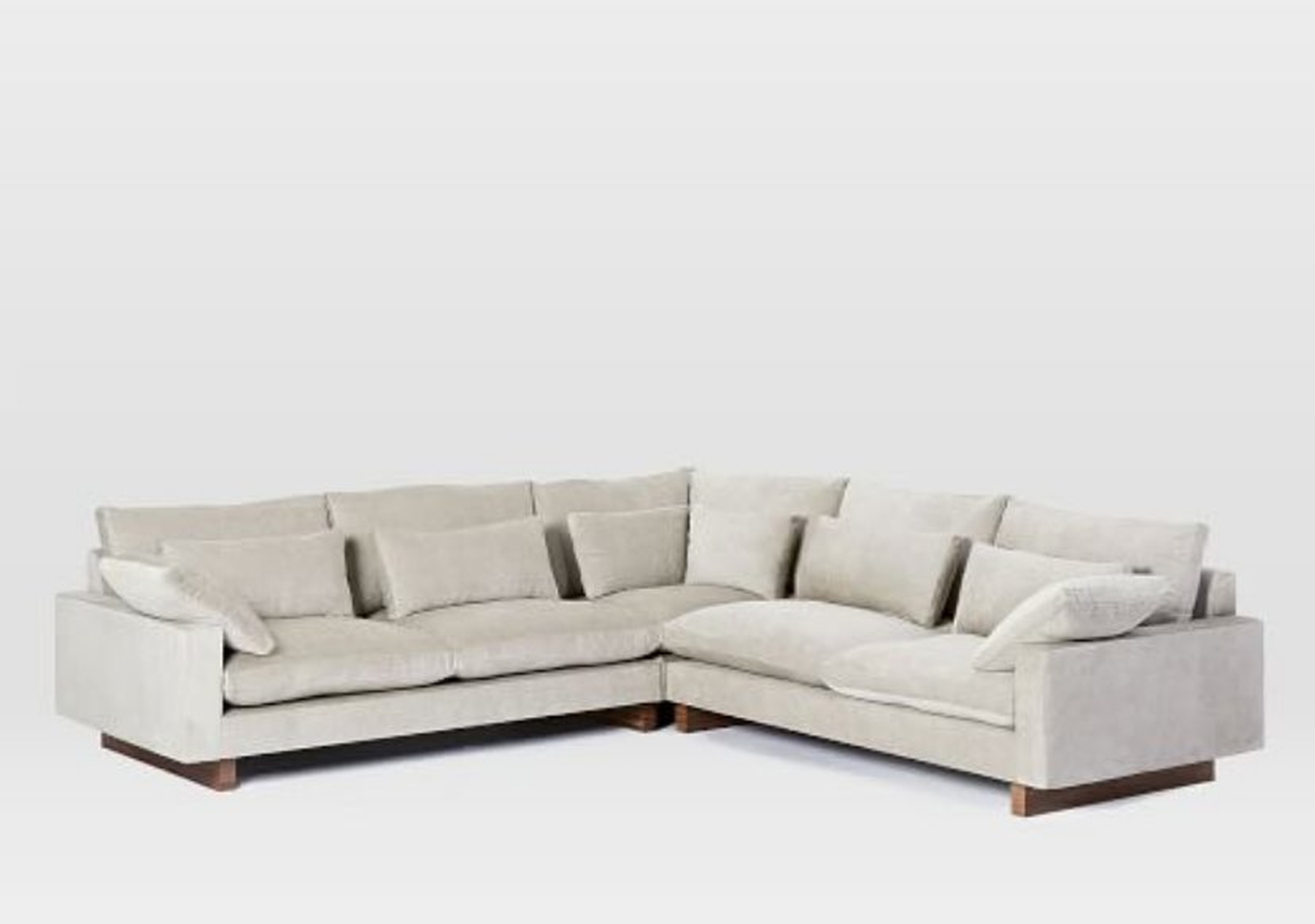 Harmony Down-Filled L-Shaped Sectional - West Elm