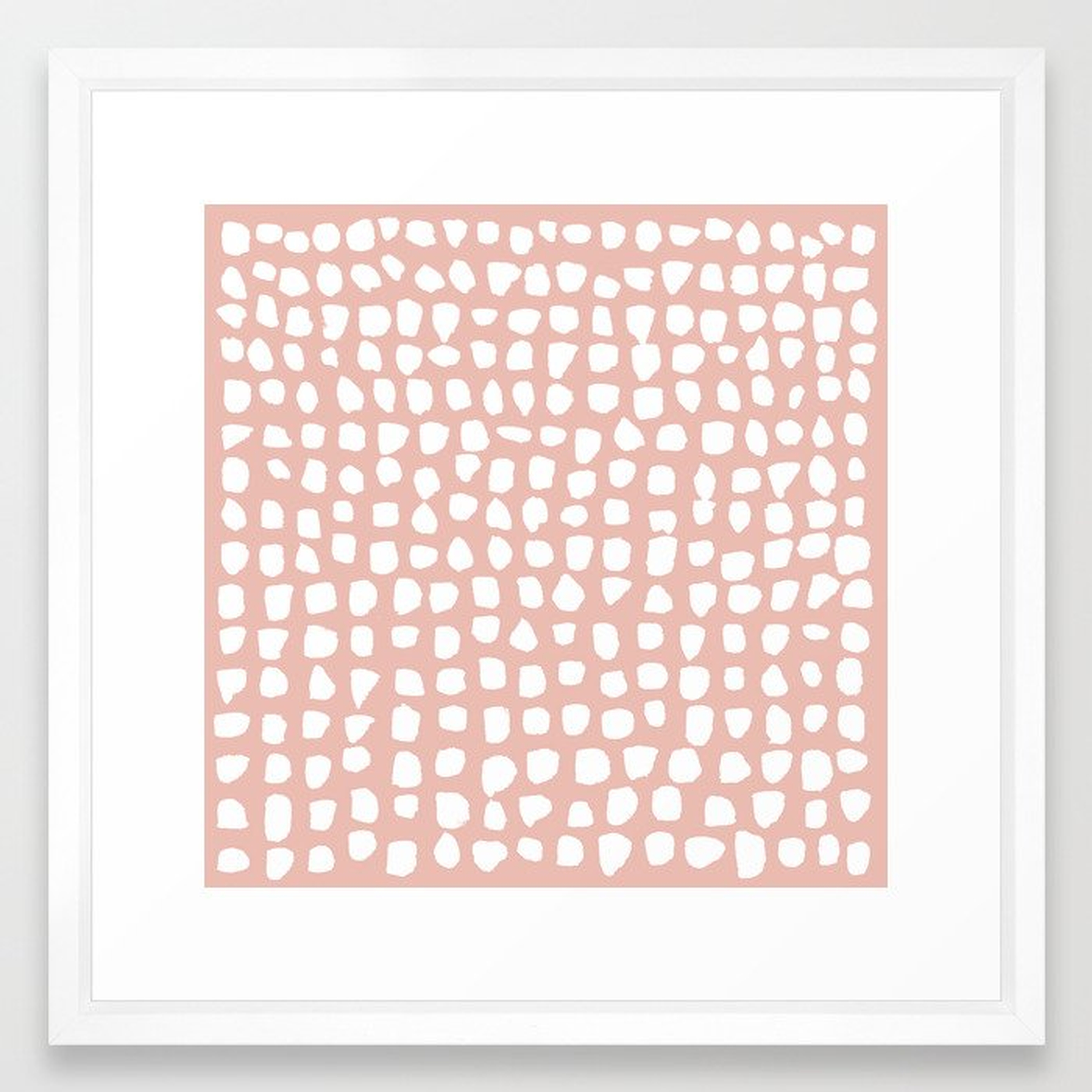Dots / Pink Framed Art Print - Society6