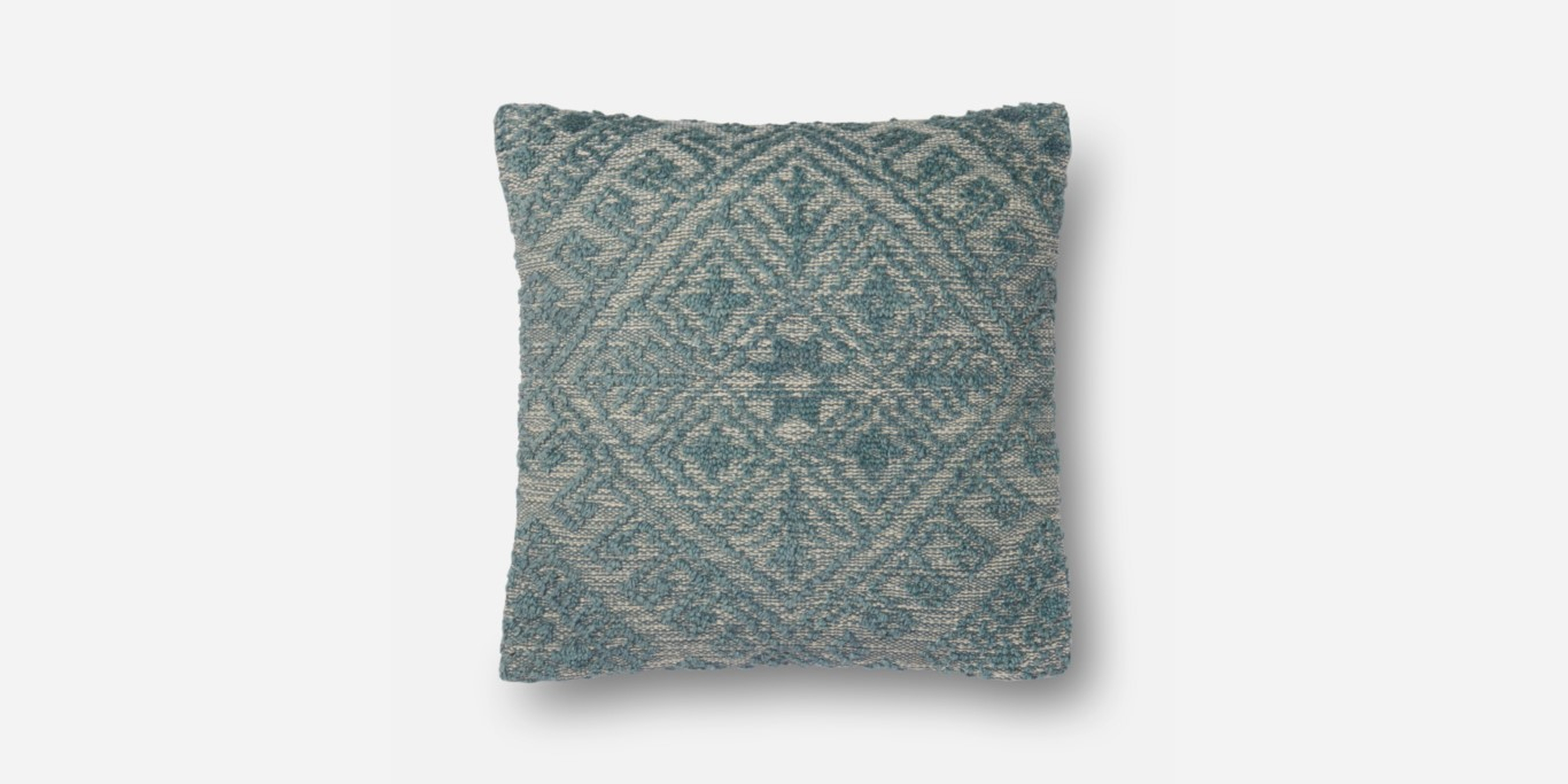 P0550 BLUE pillow with poly fill - Loloi Rugs