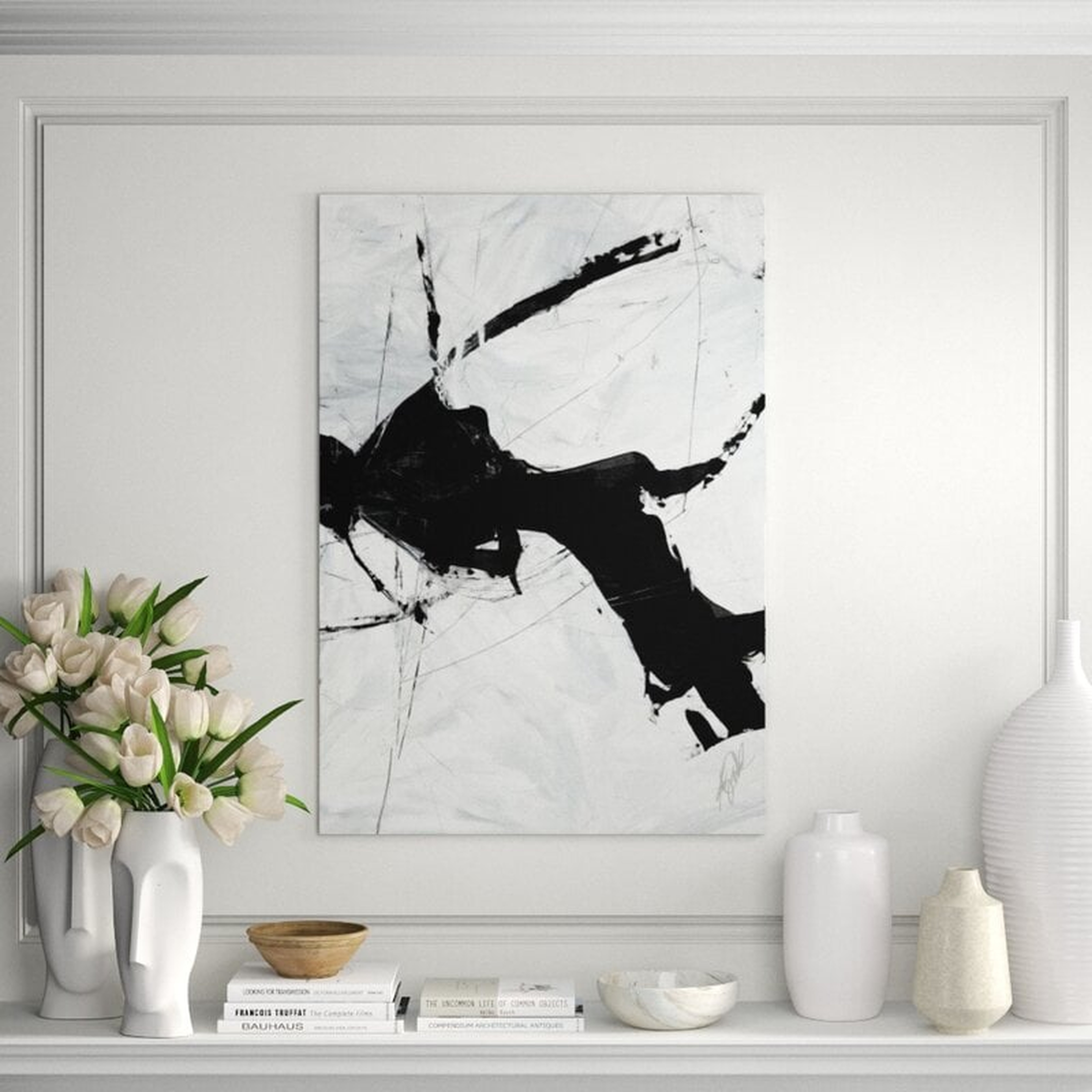 Chelsea Art Studio 'Cross Reference I' Print Format: Image Brush Gel, Size: 77" H x 54" W - Perigold