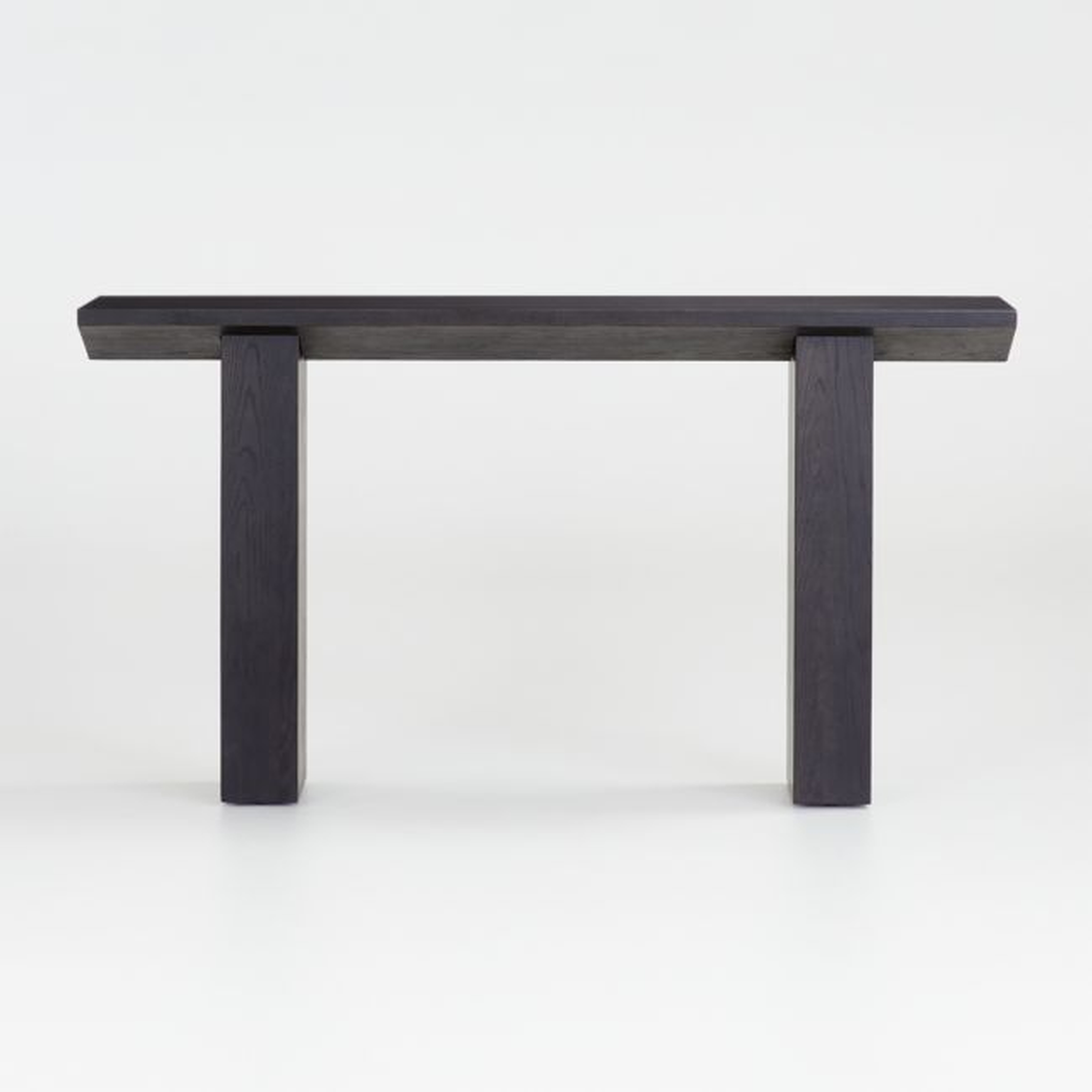 Van Charcoal Wood Console Table - Crate and Barrel