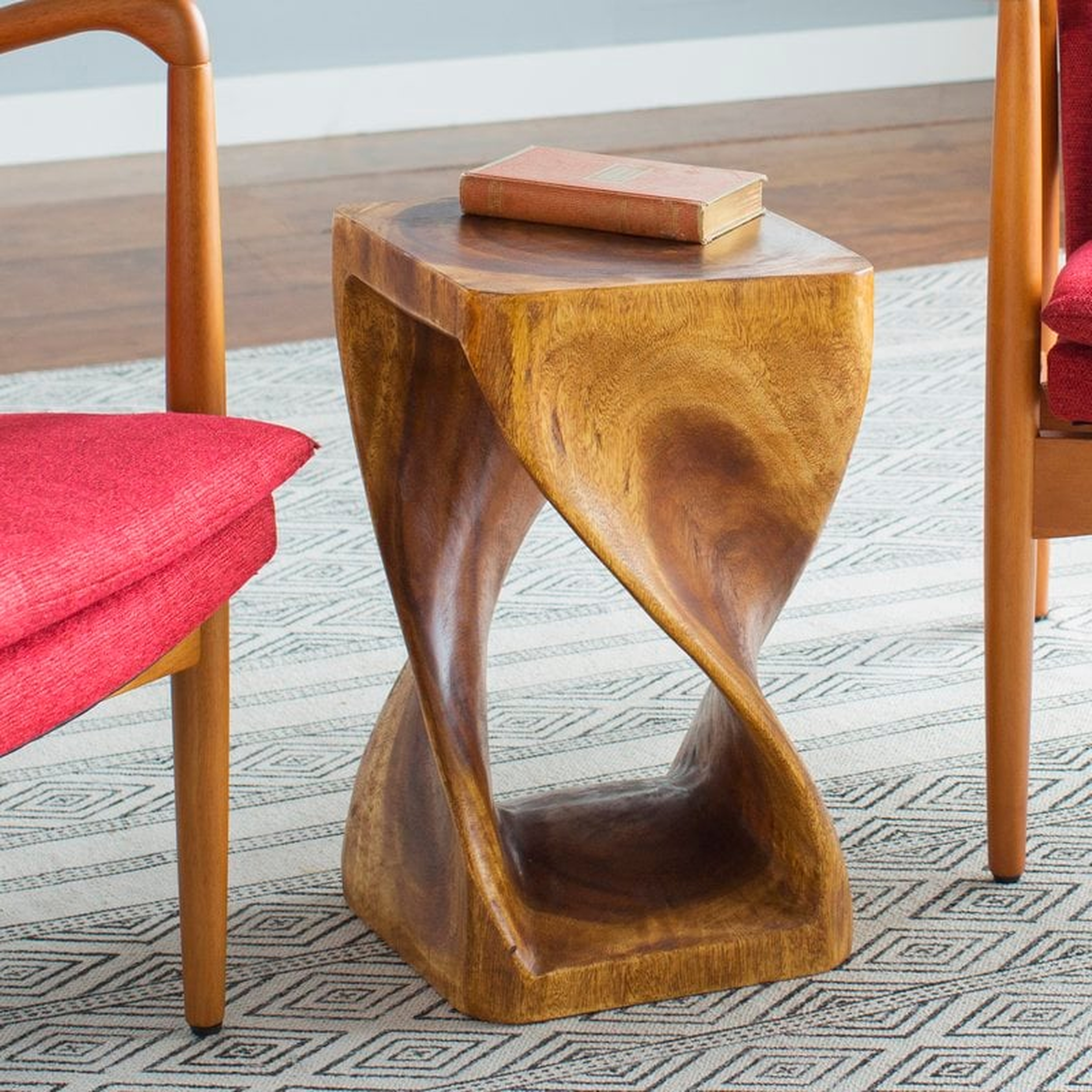 Pelley Solid Wood Abstract End Table - Wayfair