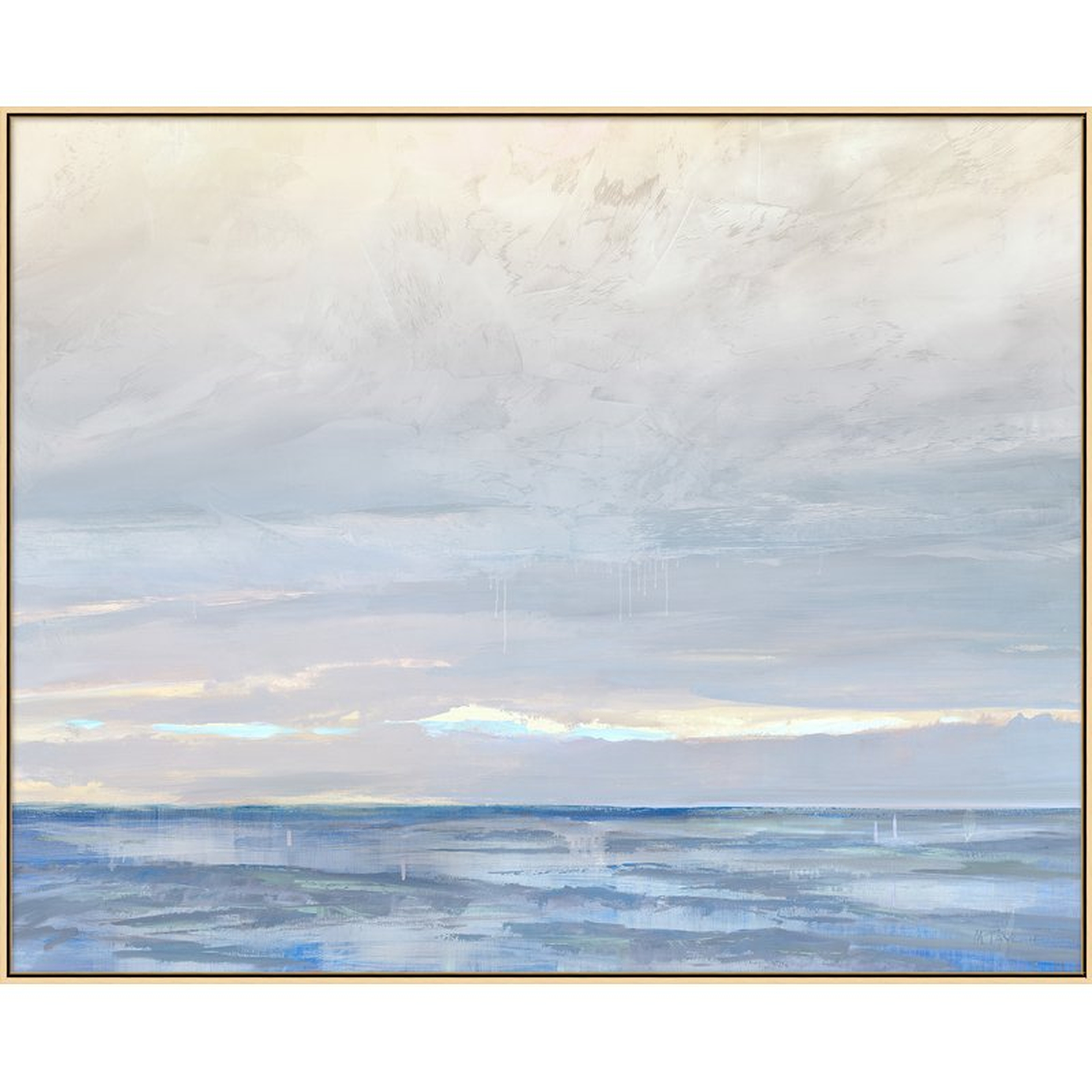 Wendover Art Group Where Sea Meets Sky - Floater Frame Painting on Canvas - Perigold